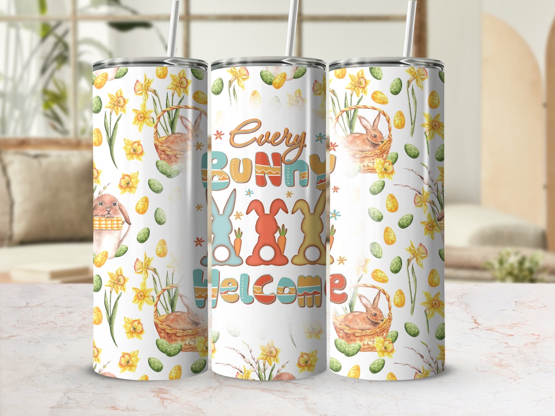 Every Bunny Welcome Easter Daffodil Egg Tumbler product type
