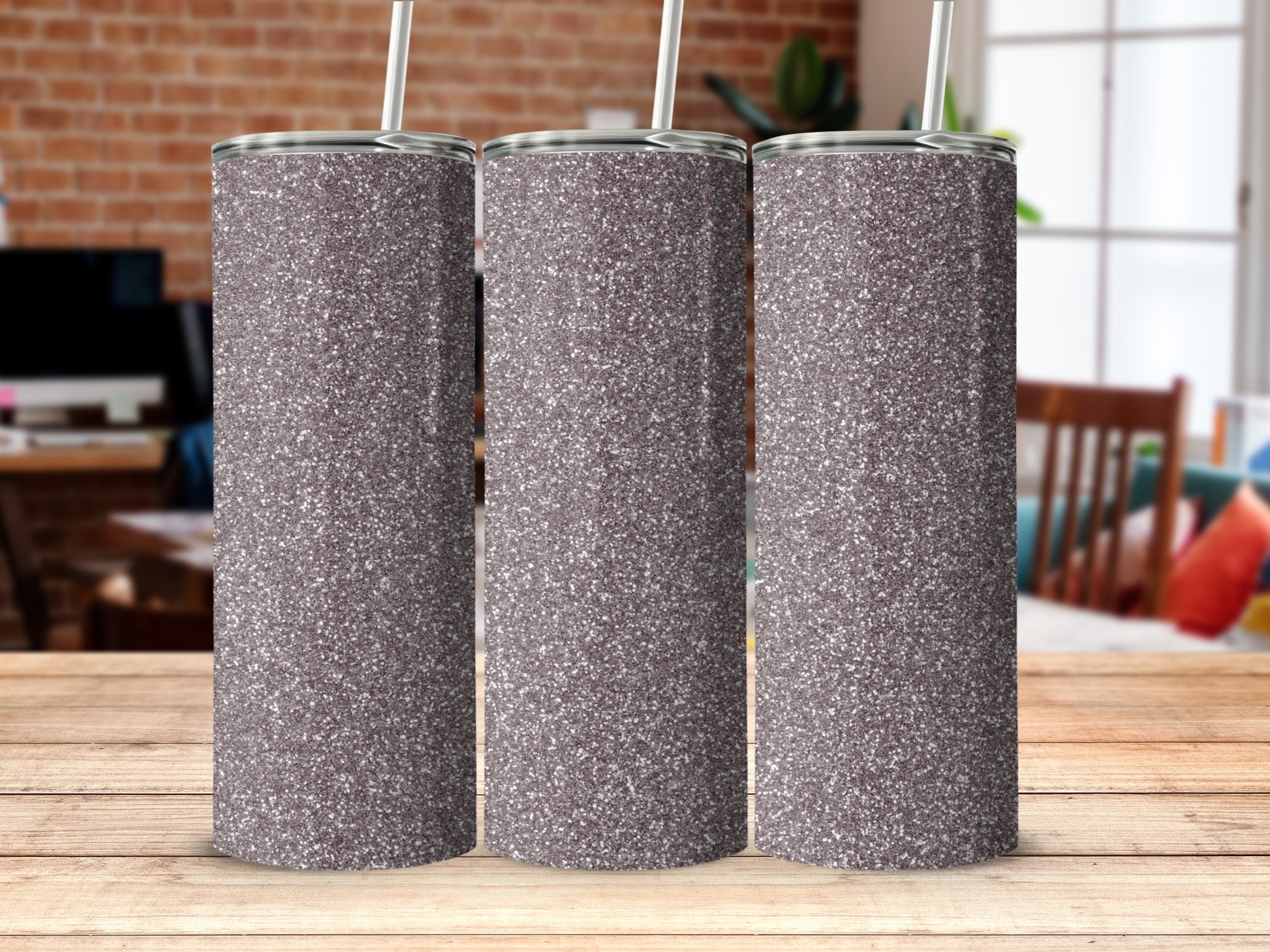 Sparkling Glitter Effect Tumbler for Stylish Beverages