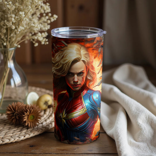 Captain Marvel Tumbler for Marvel Enthusiasts