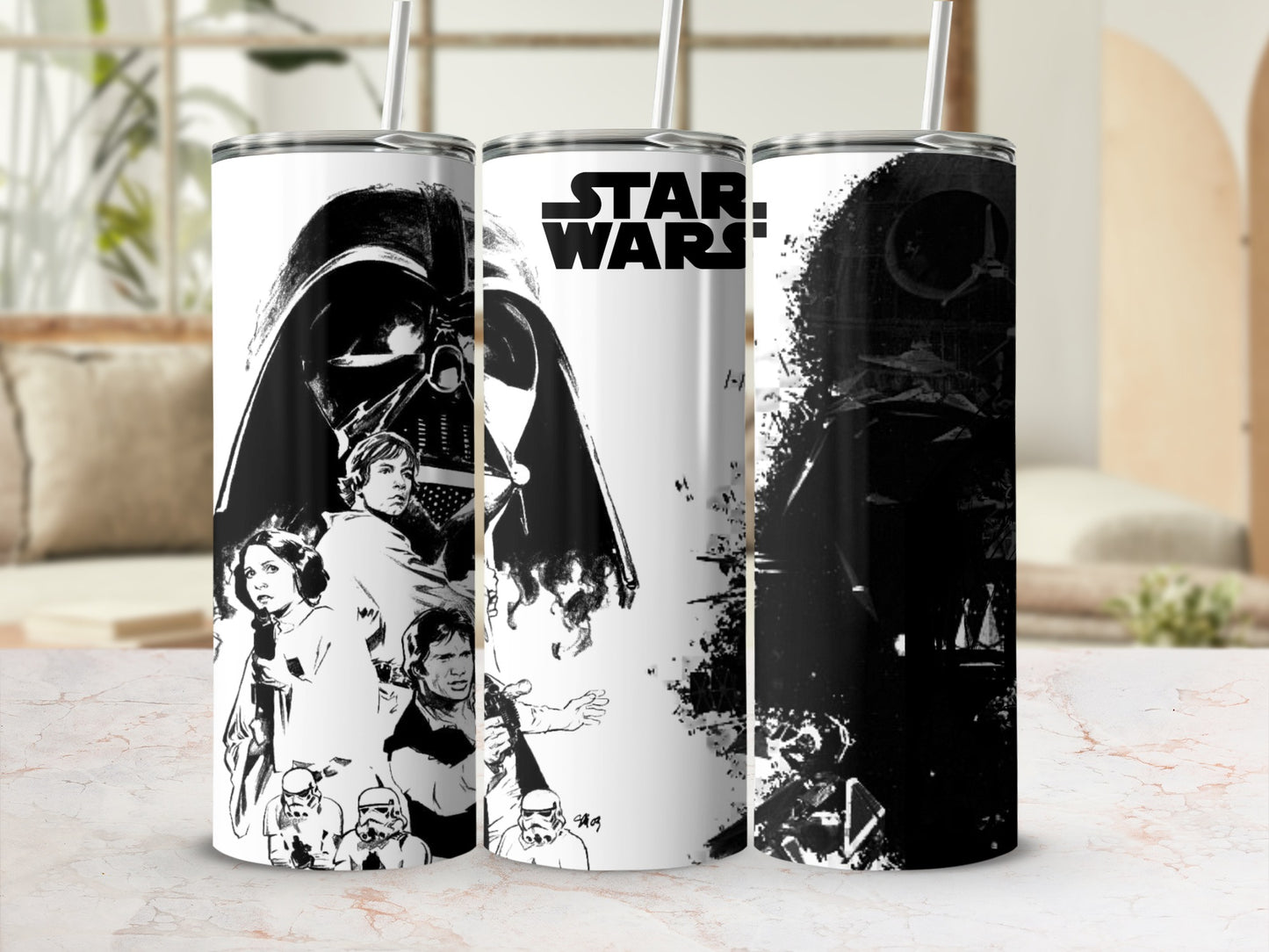 Star Wars Darth Vader Luke Leia Han Solo Tumbler product type