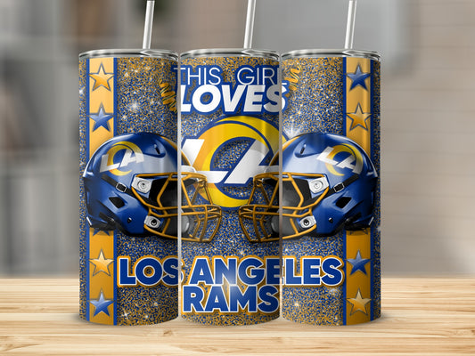 This Girl Loves Los Angeles Rams Helmets Sports Tumblers