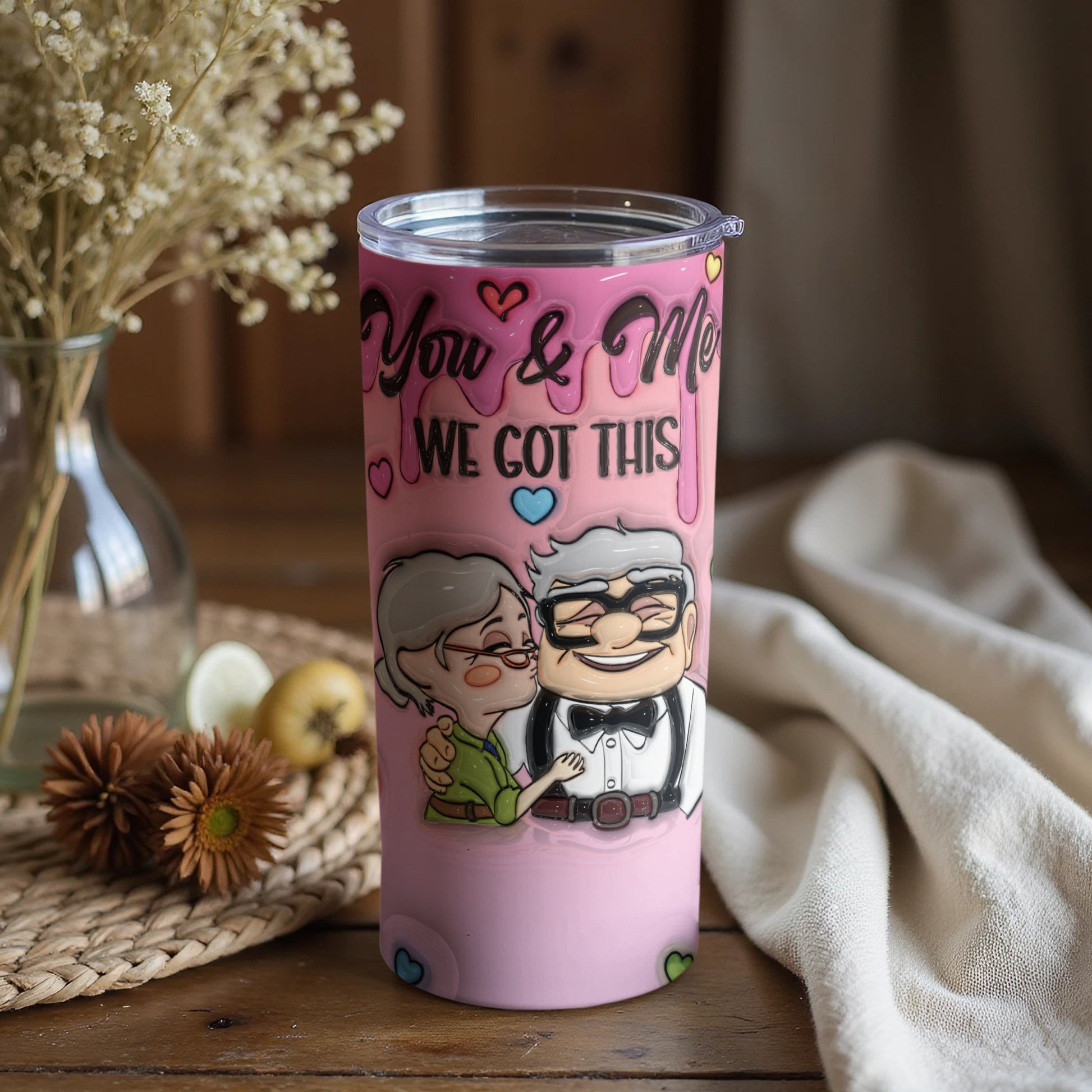 Inspirational You & Me We Got This Cute Artwork Tumbler