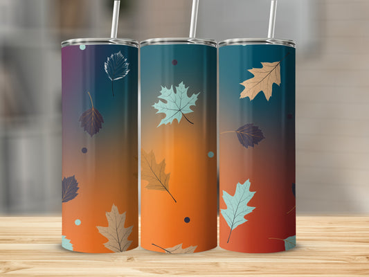 Autumn Leaves Gradient Design Insulated Tumbler