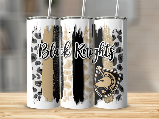 Black Knights Design Sword Shield Graphic Image Tumblers