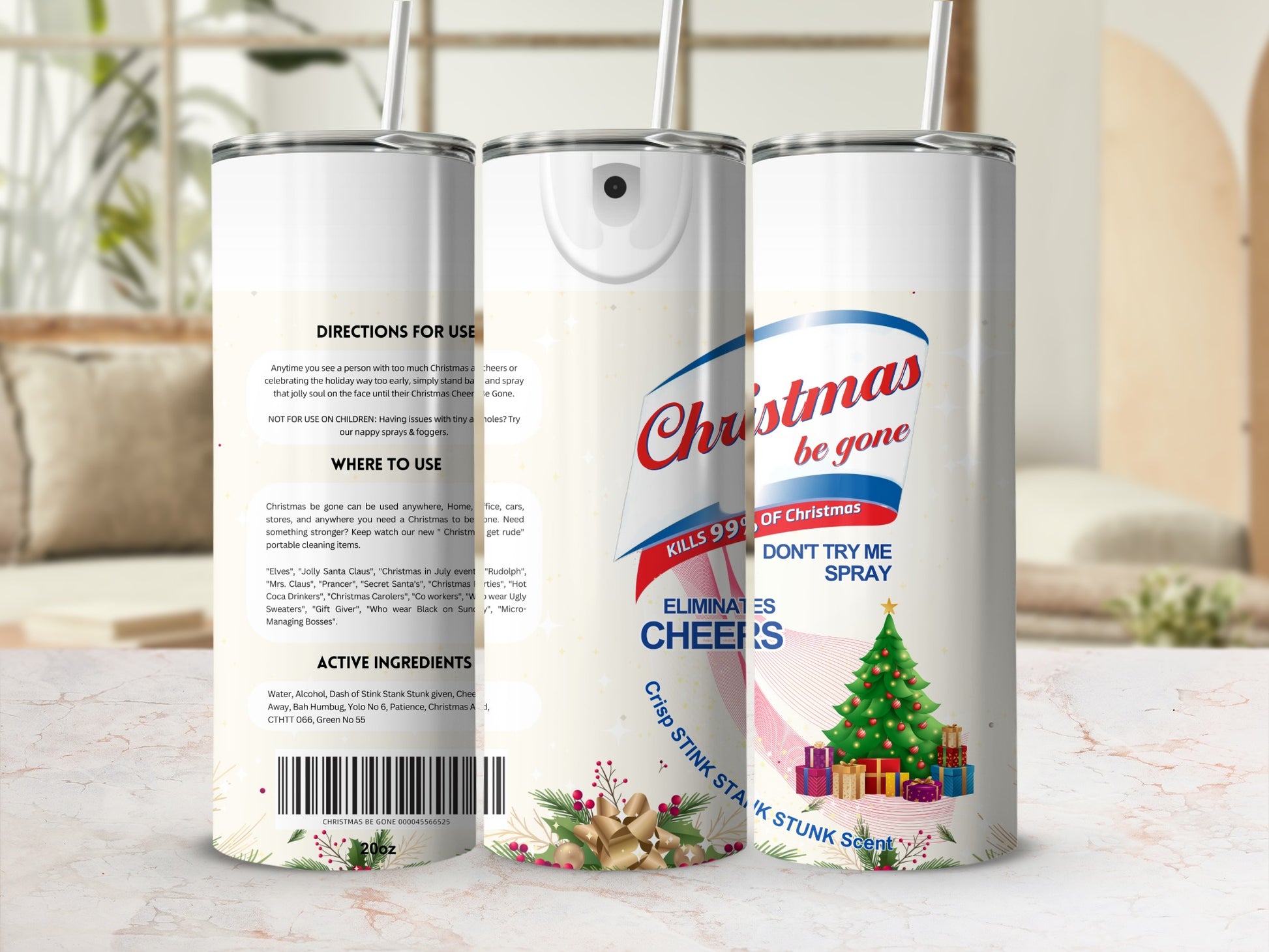 Christmas Be Gone Eliminate Cheers Don't Try Me Spray