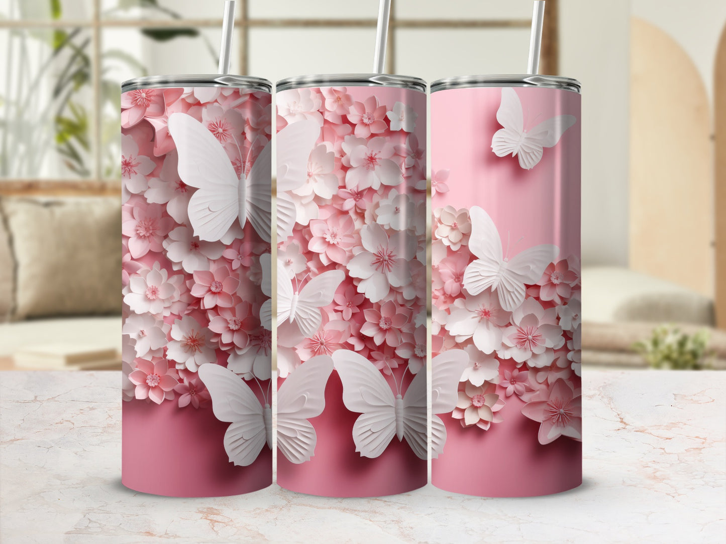 Pink White Floral Butterfly Papercut Design Tumbler product type
Tumbler
Pink tumbler
Butterfly tumbler
Floral design
Papercut art
3D effect
White butterflies
Pink flowers
Drinkware
Beverage holder
Gift idea
Spring decor
Feminine style
Aesthetic tumbler
Cute design
Flower pattern
Butterfly pattern
Modern graphic
Unique gift
Pastel pink