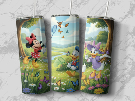 Cartoon Character Themed Cups with Straw for Kids