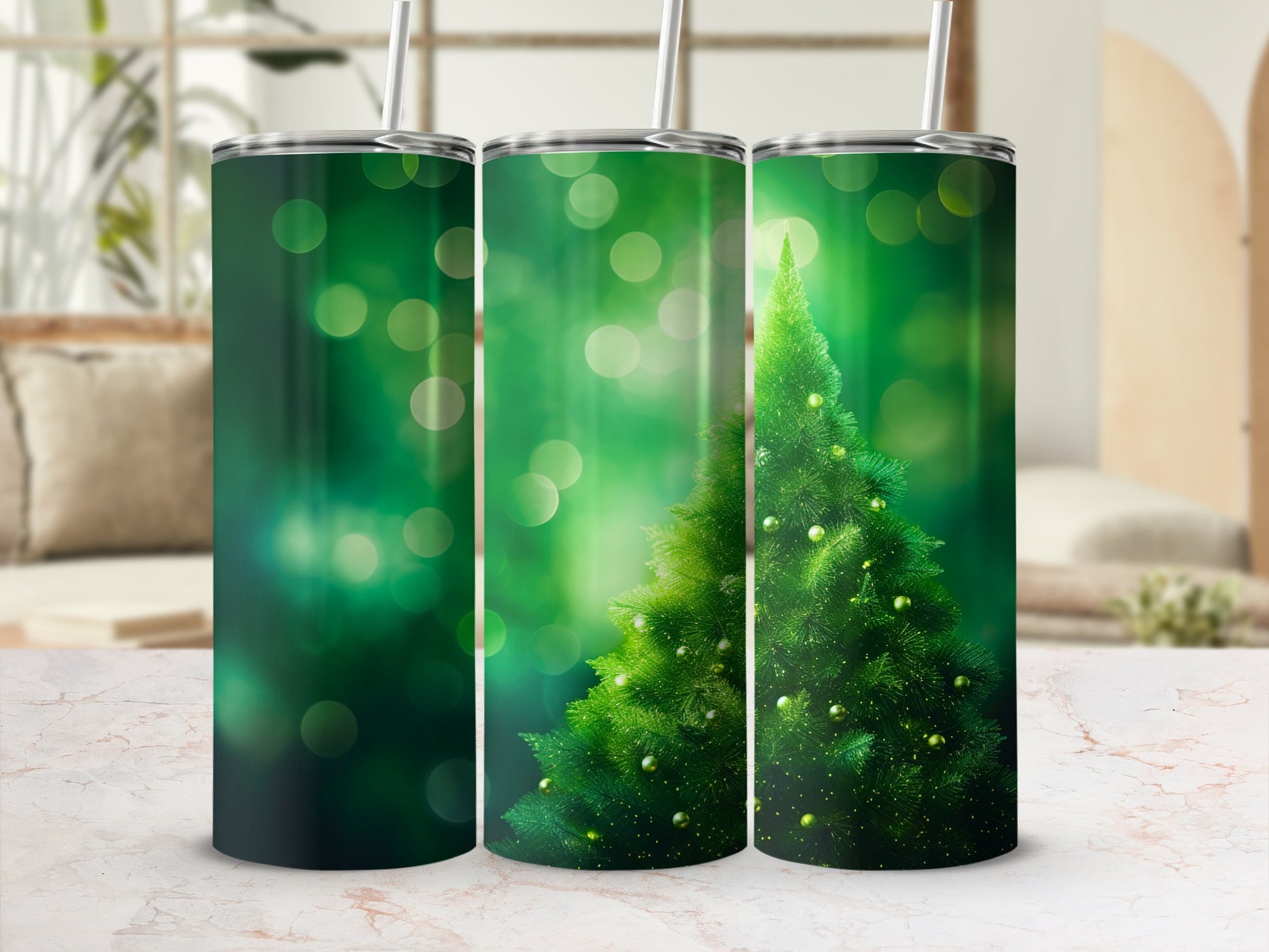 Festive Green Christmas Tree Tumbler product