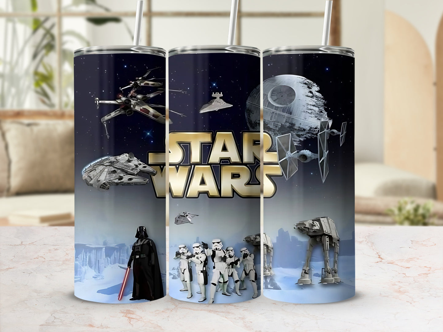 Star Wars Logo Darth Vader Stormtroopers Tumbler product type