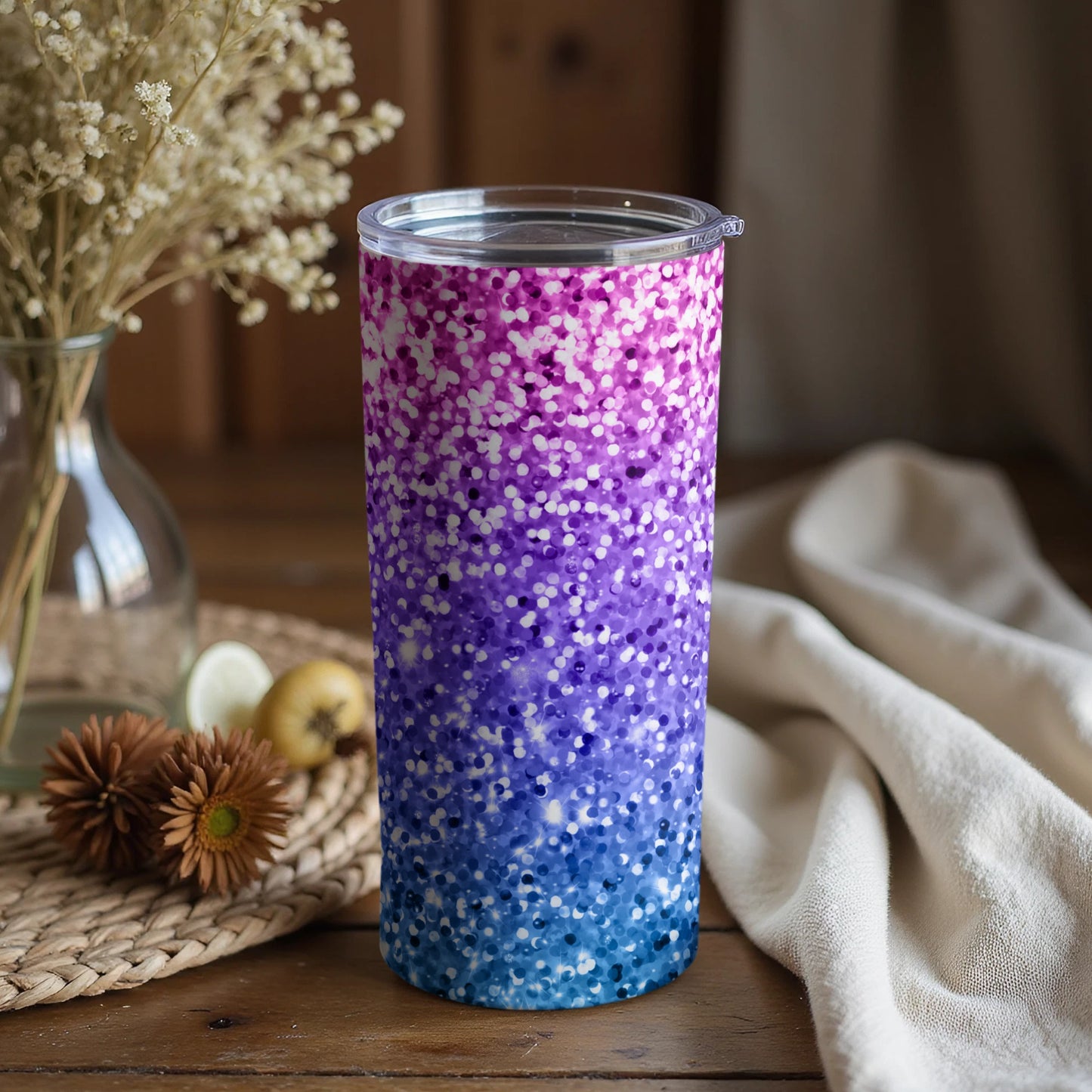 Colorful Glitter Gradient Tumbler for All Beverages