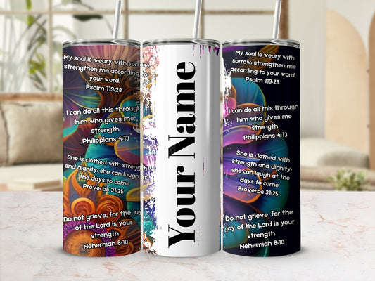 Personalized Religious Inspirational Quotes Tumbler