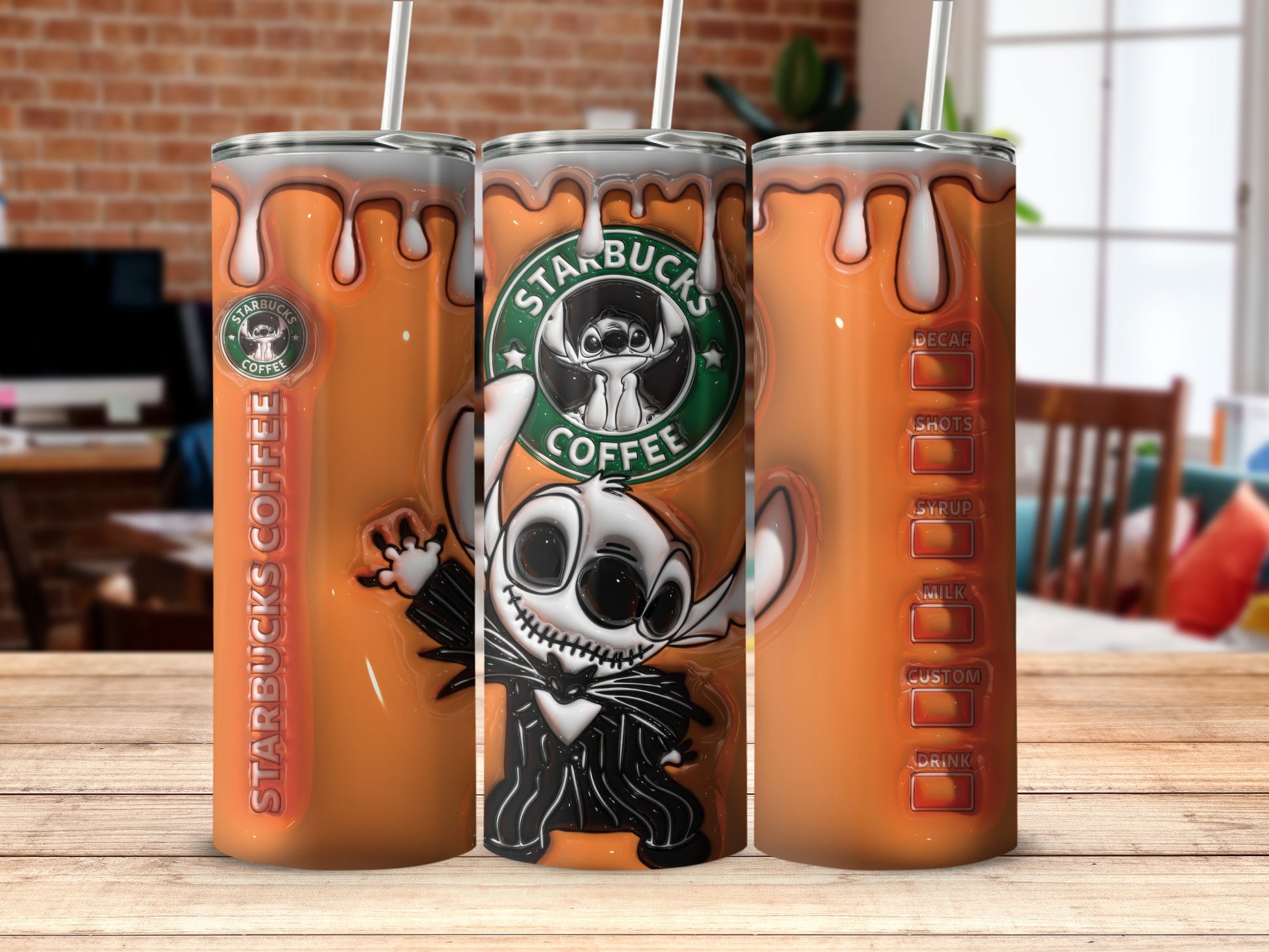 Starbucks Coffee Jack Skellington themed tumbler