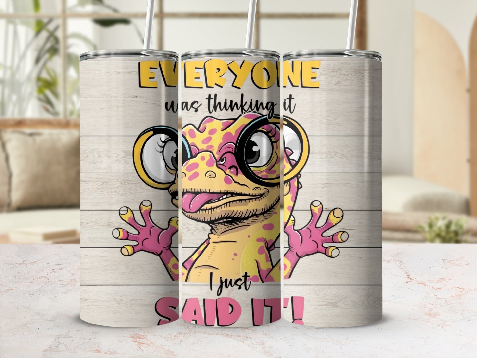 Everyone Thinking It Said It Funny Gecko Tumbler