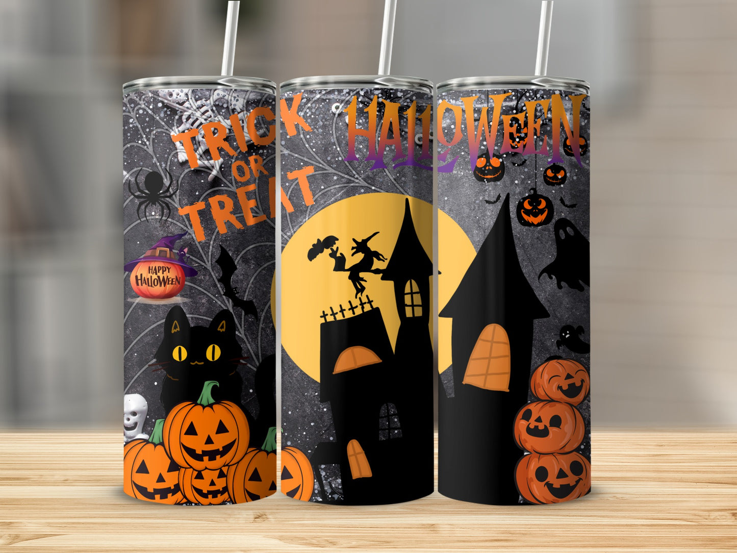 Halloween Themed Trick or Treat Tumbler Cup Product
