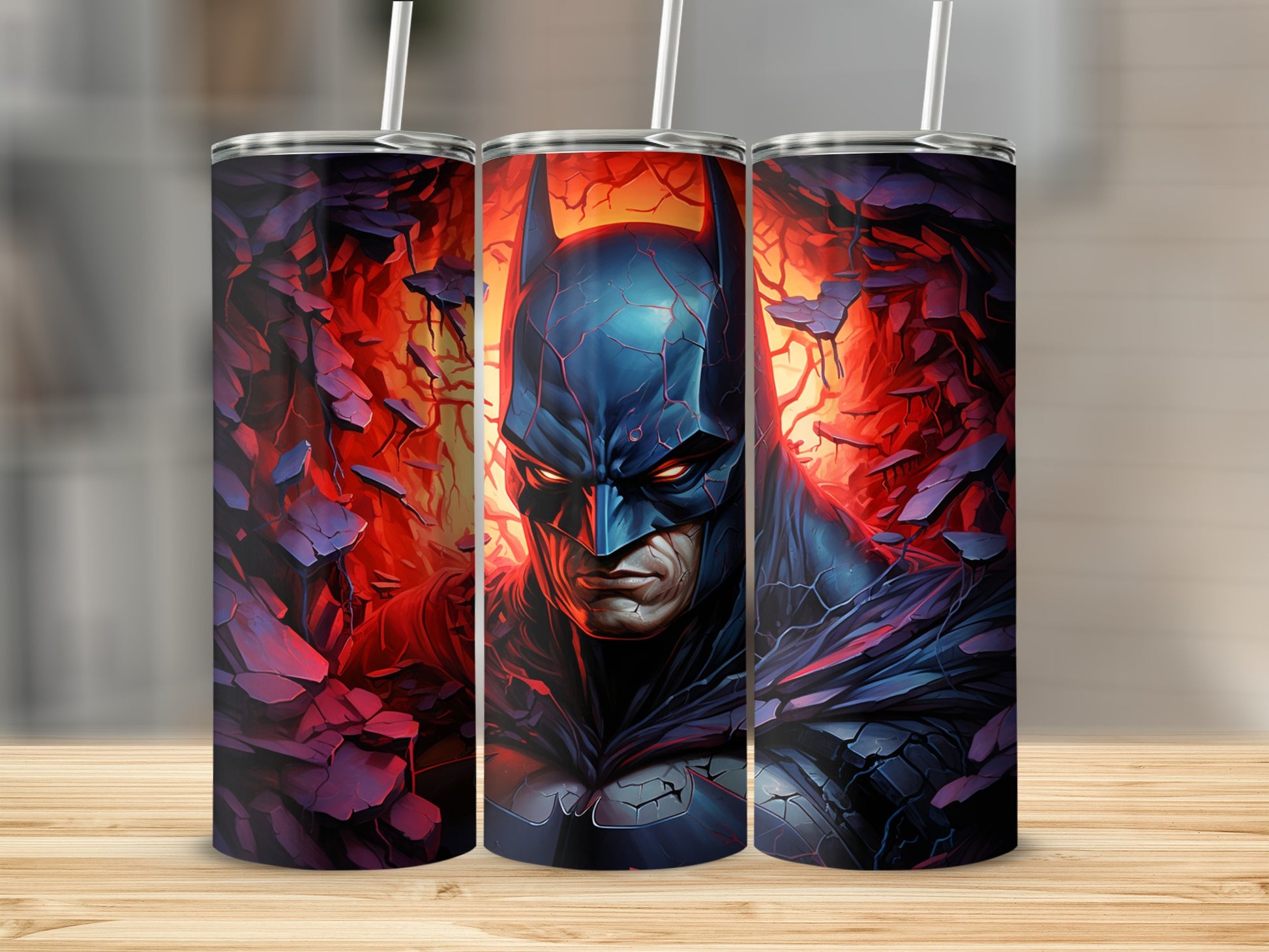 Heroic Dark Knight Villain Shattering Tumbler Product