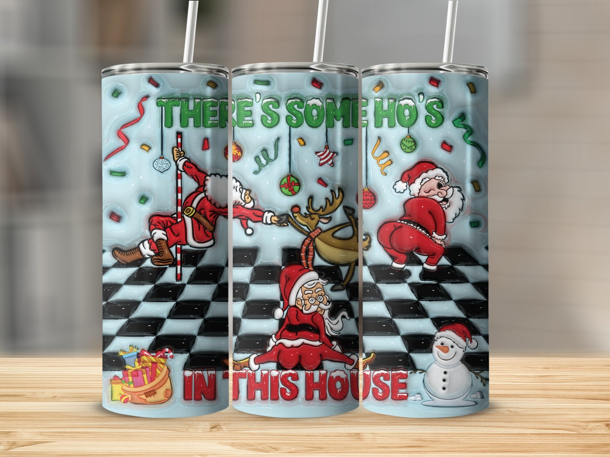 There's Some Ho's in This House Santa Tumbler
