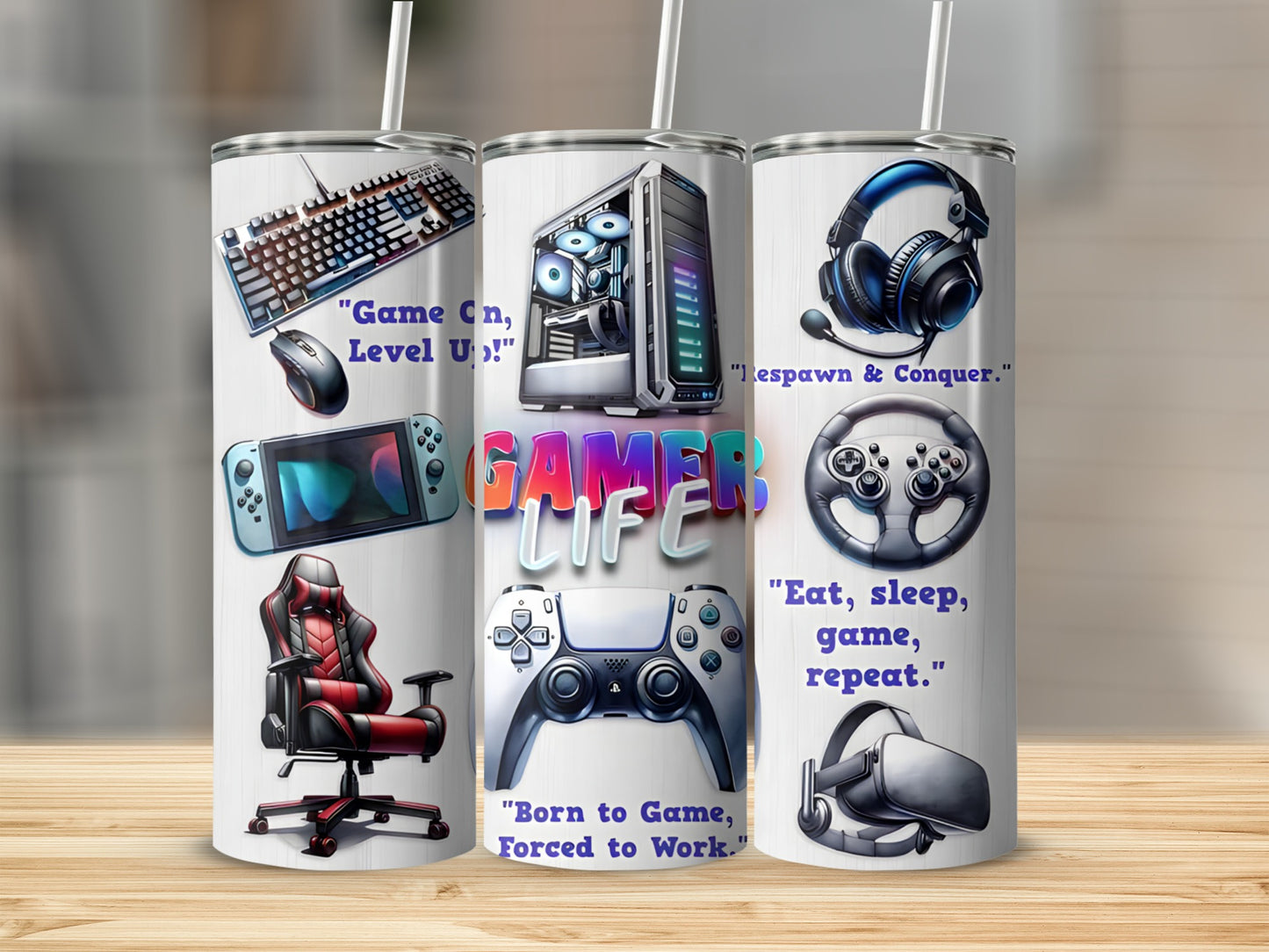Gaming Themed Tumbler for Ultimate Gamer Life