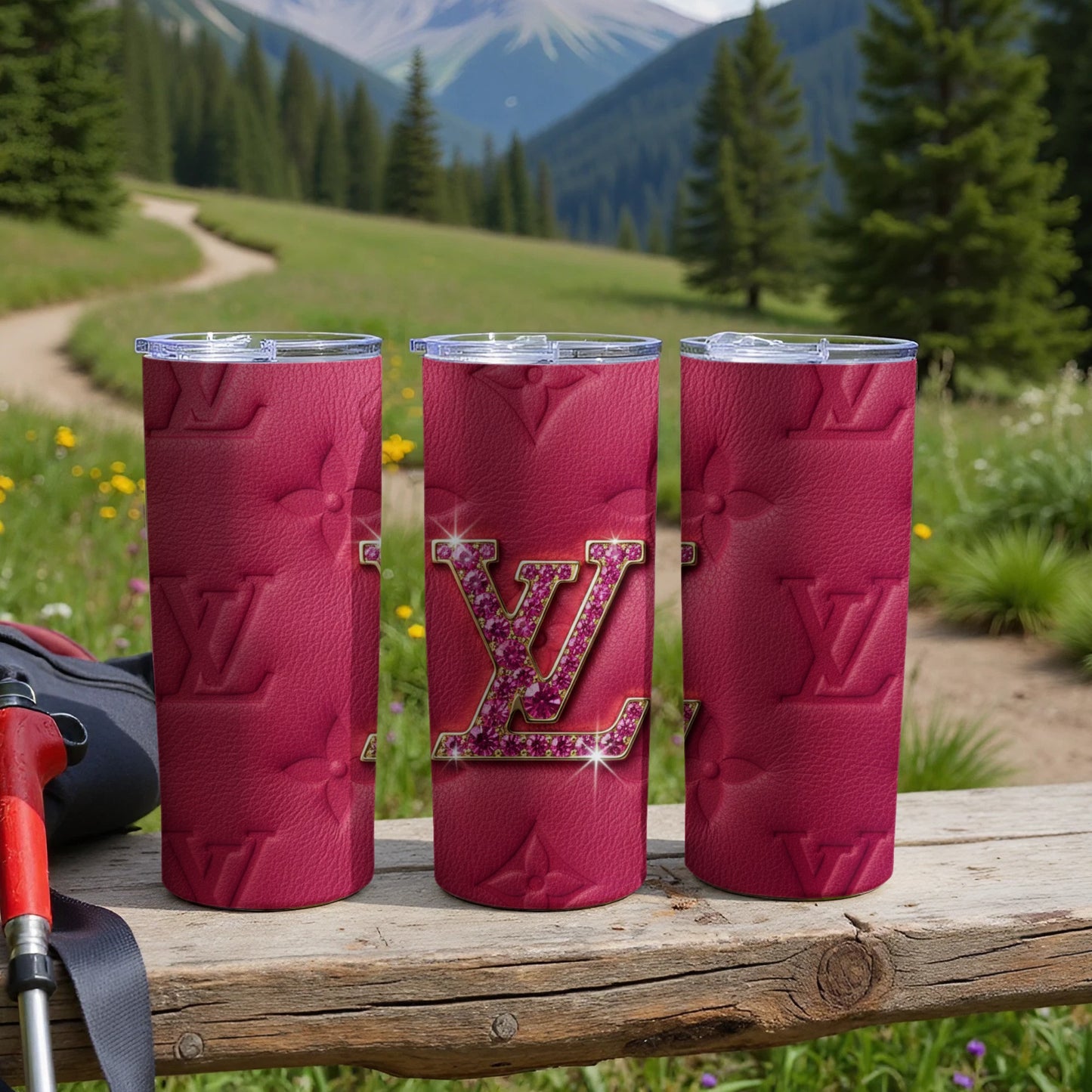 Gorgeous Pink Luxury Floral Thermos Flask Tumbler