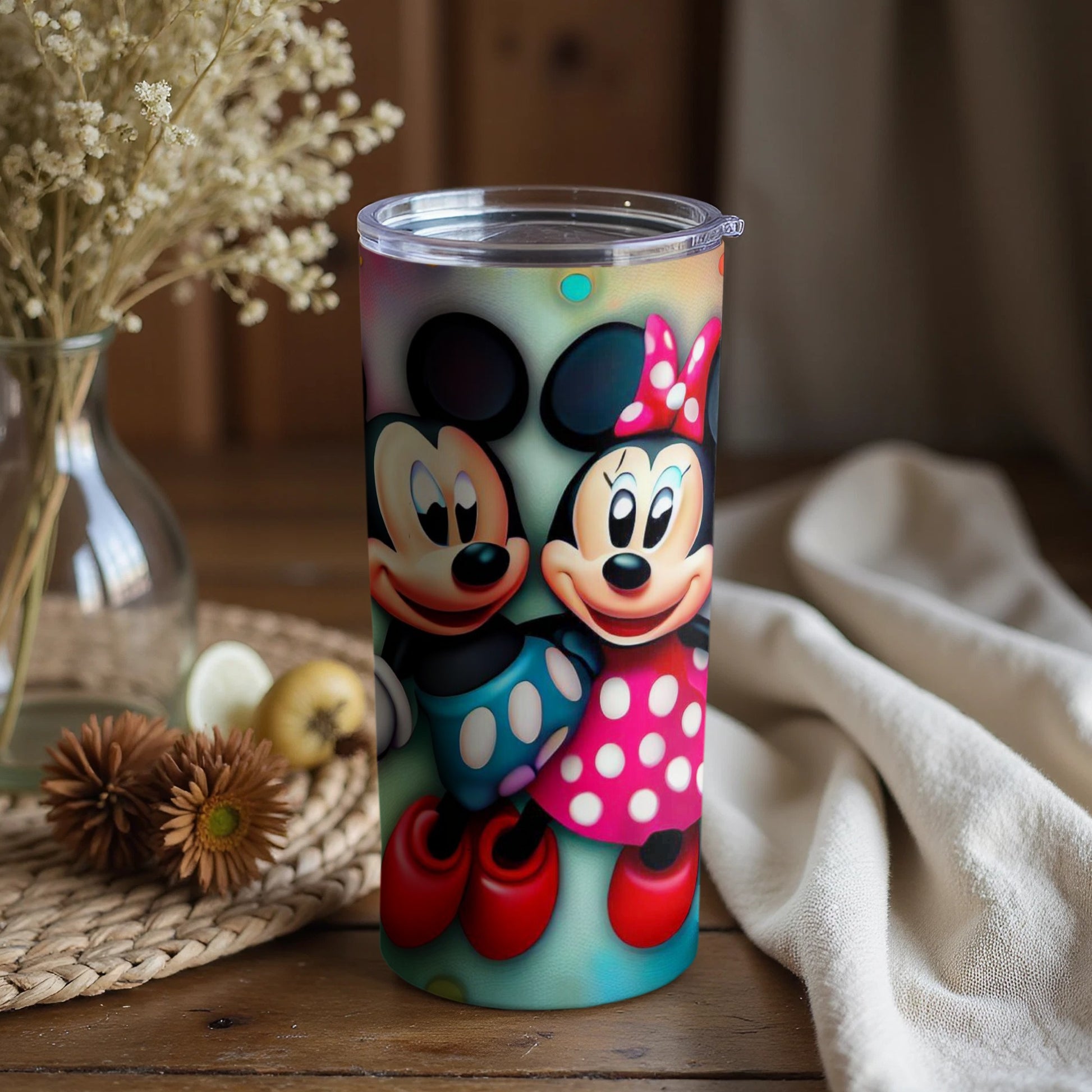 Mickey and Minnie Mouse Cartoon Tumbler for All Ages