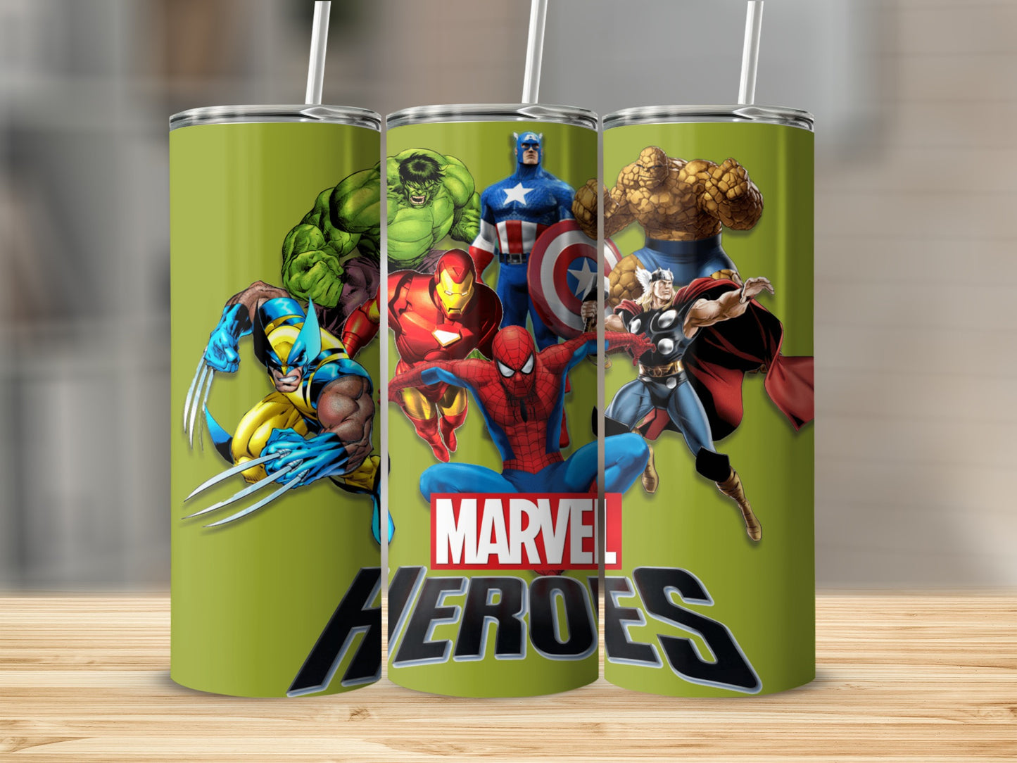 Marvel Heroes Custom Insulated Tumbler with Lid