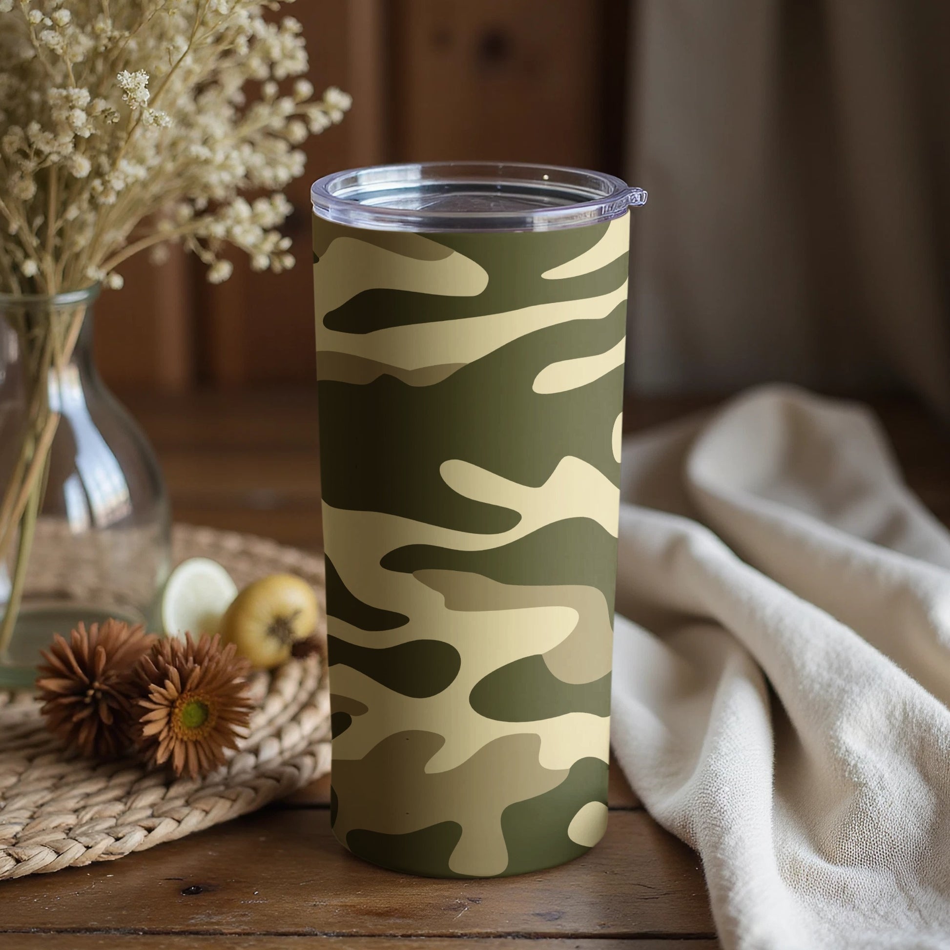 Camouflage Pattern Insulated Tumbler for Beverages
