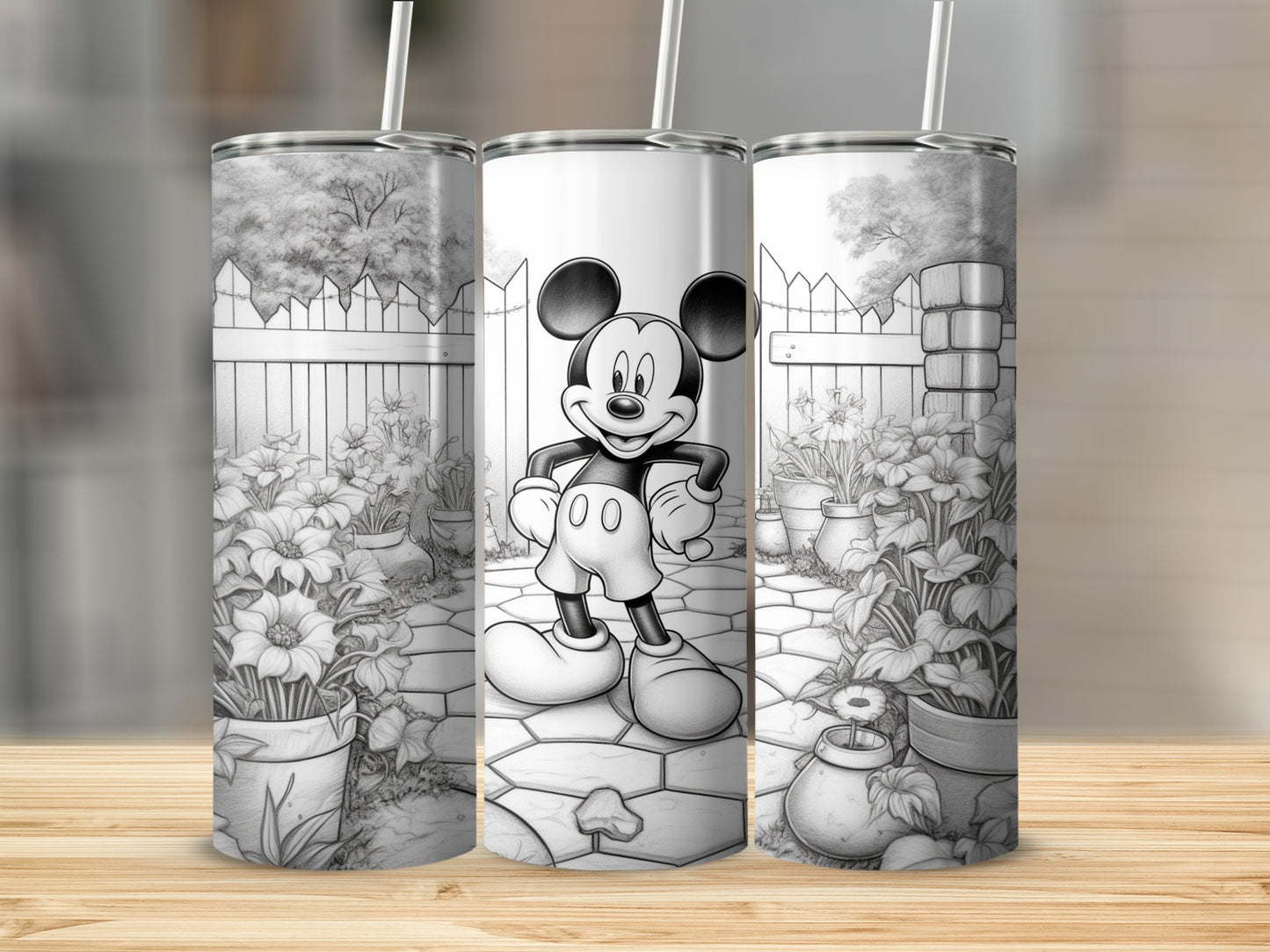 Mickey Mouse Garden Print Tumblers