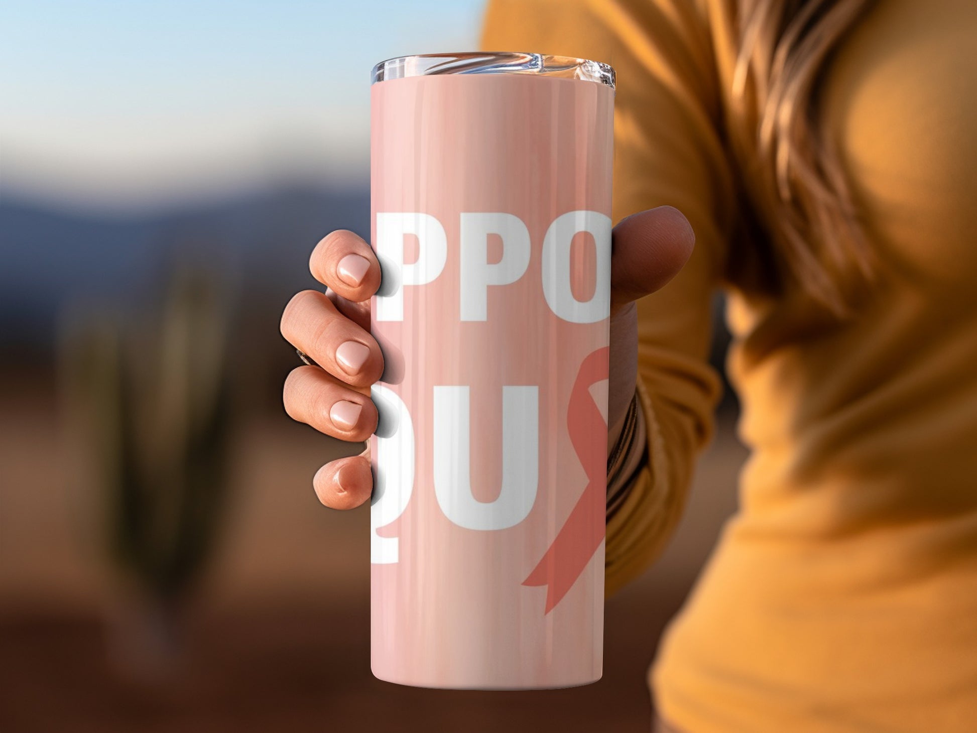 Breast Cancer Awareness Support Tumbler