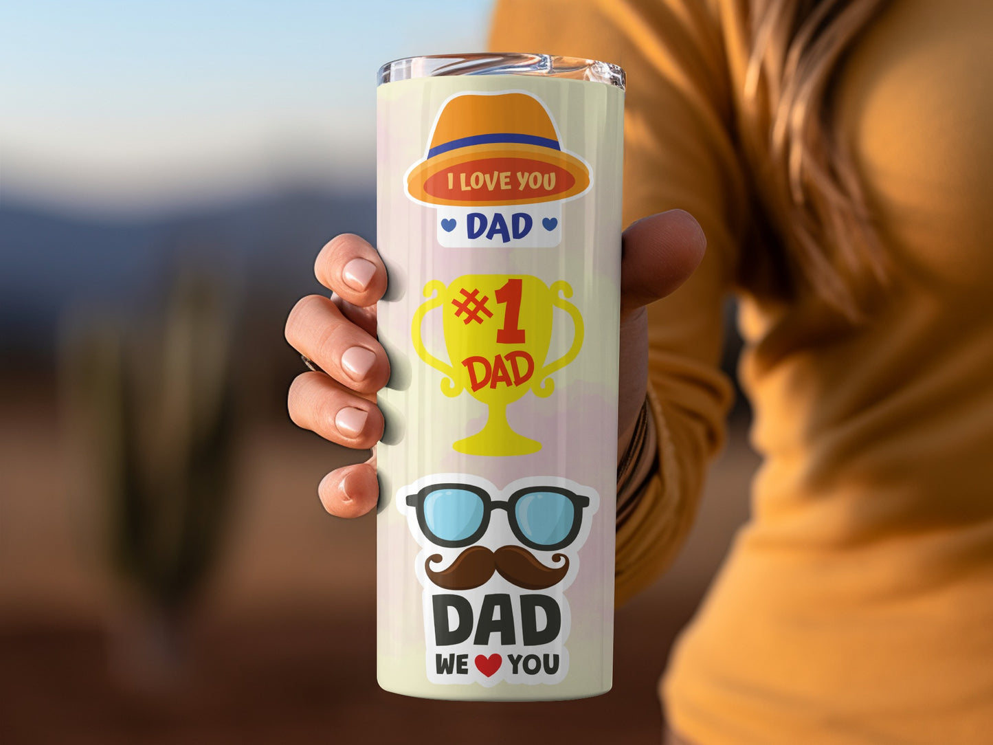 Best #1 Dad Tumbler with Fun Graphics
