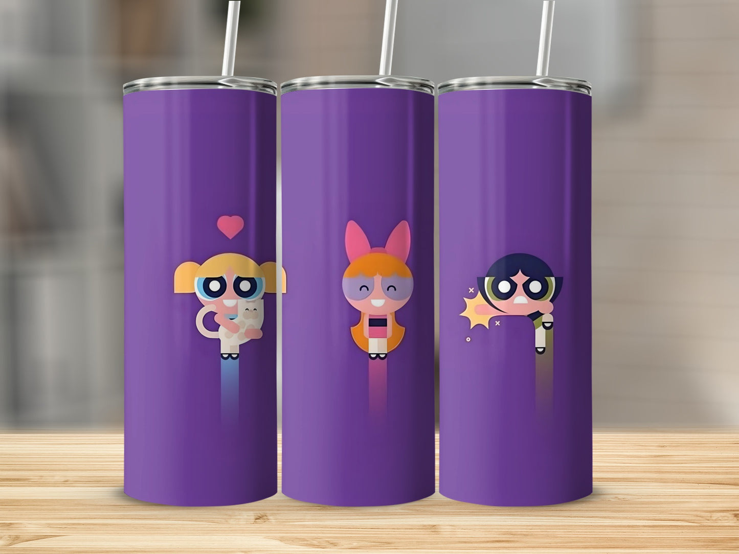 Cartoon Character Purple Tumbler for Daily Use