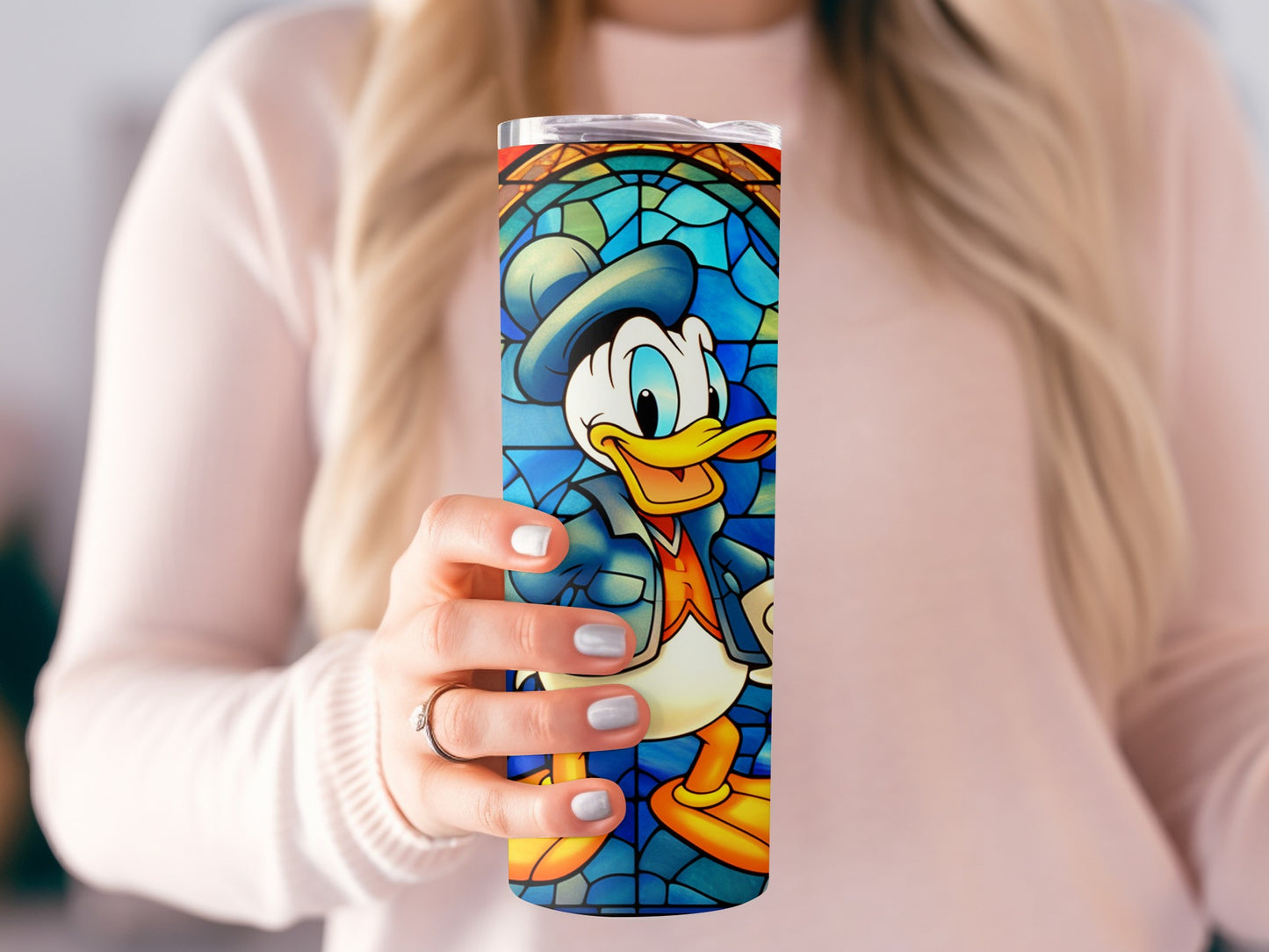 Colorful Donald Duck Stained Glass Tumbler Product