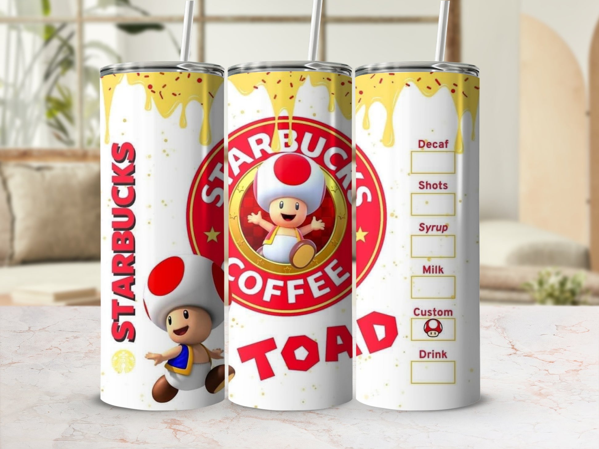 Starbucks Coffee Toad Custom Design Tumbler Cup