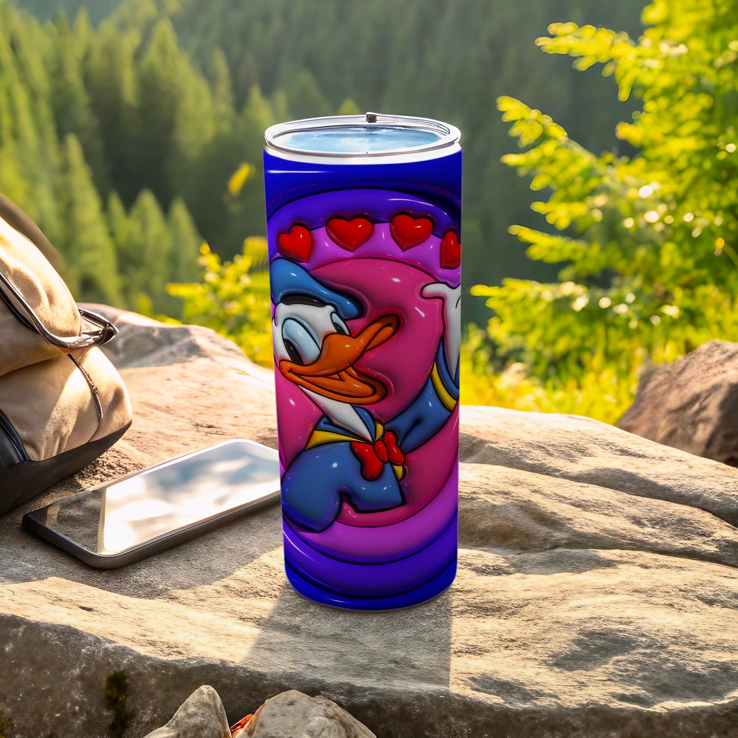 Donald Duck Hearts Design Insulated Tumbler