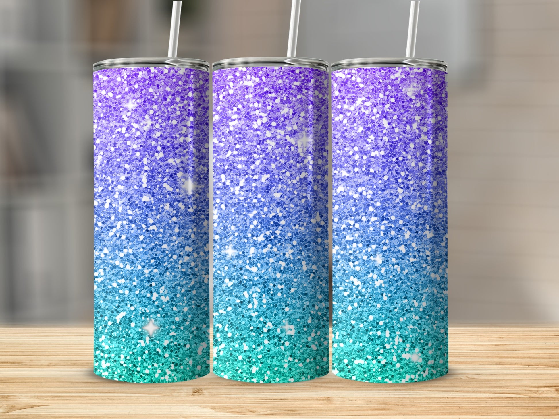 Purple Blue Teal Glitter Ombre Sparkle Tumbler product type