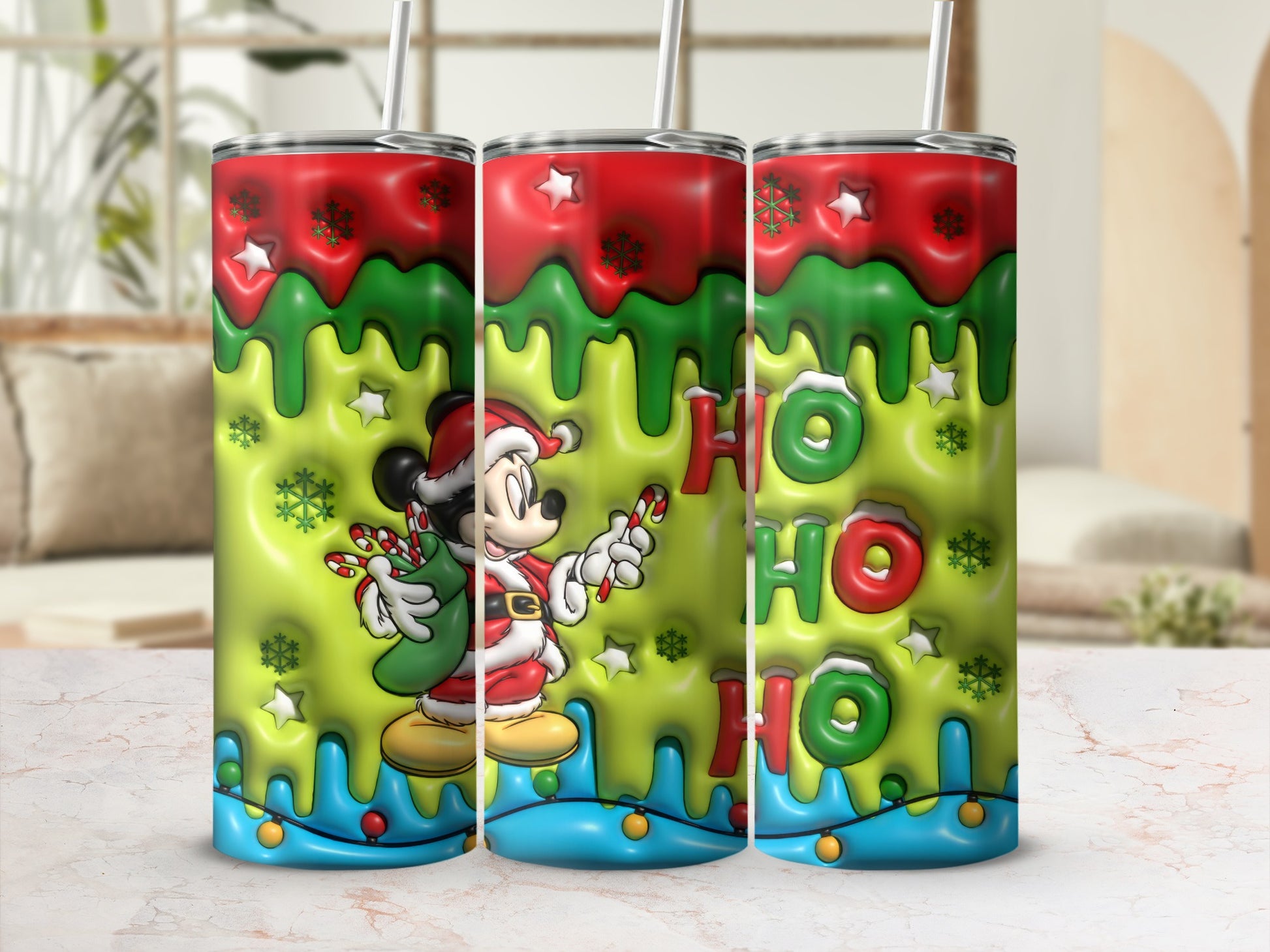 Christmas Mickey Santa HoHoHo Tumbler product