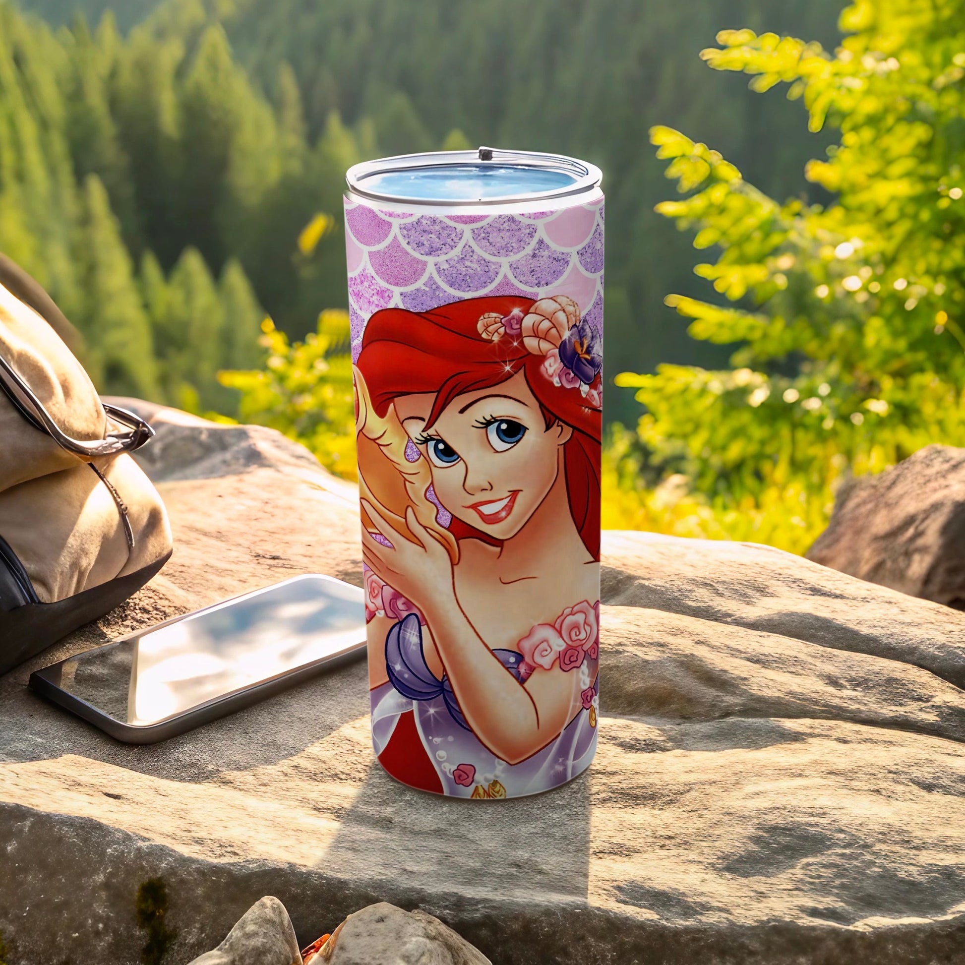 Princess Ariel Tumbler Beautiful Scenic Background