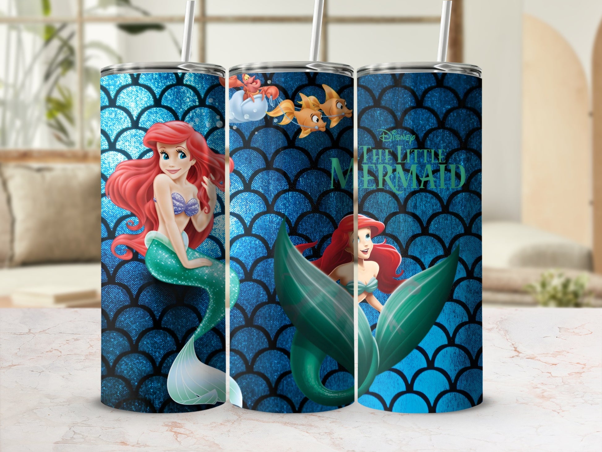 The Little Mermaid Tall Tumbler with Straw 20 oz