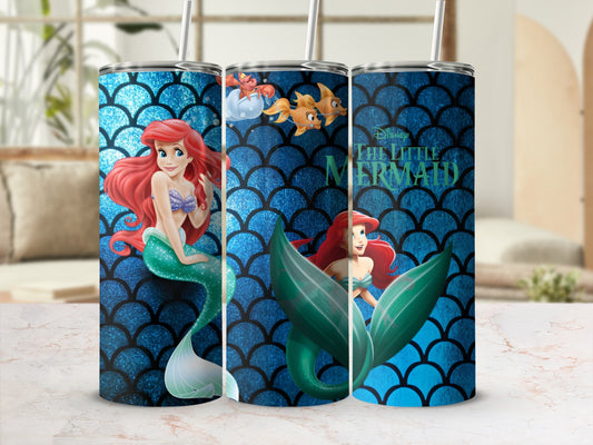 The Little Mermaid Tall Tumbler with Straw 20 oz