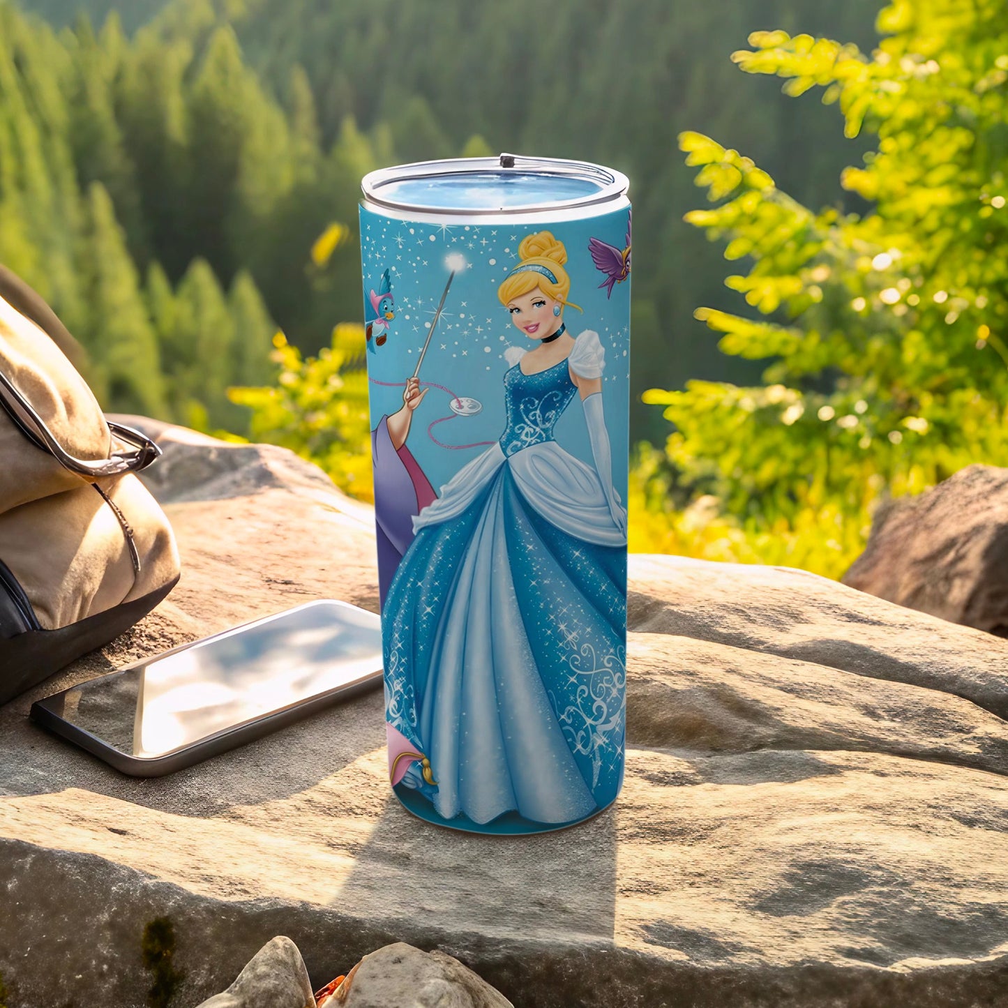 Enchanting Princess Themed Tumbler for Outdoors Use