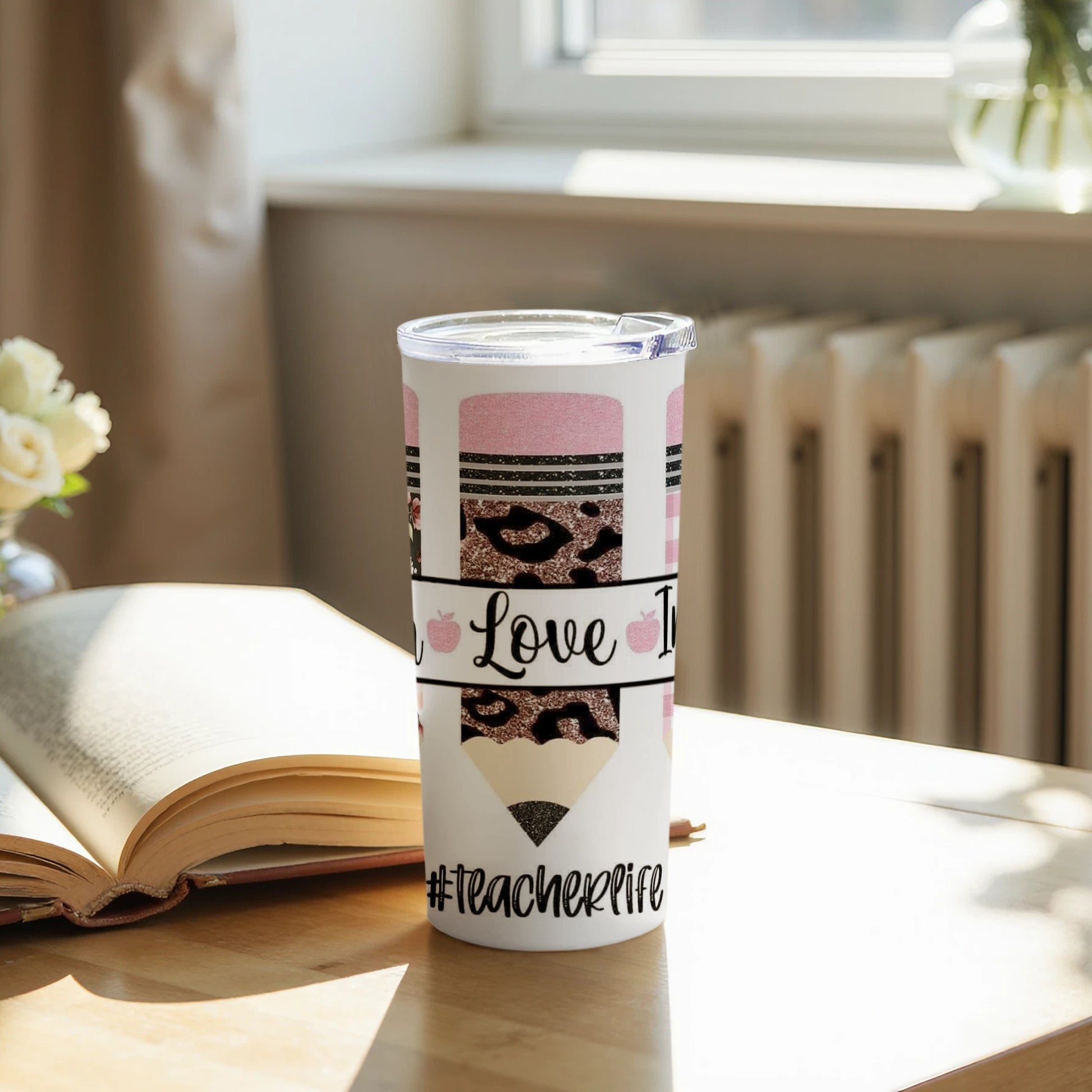 Leopard Print Love Teaching Hashtag TeacherLife tumbler