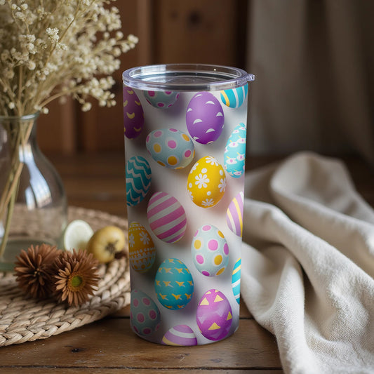 Colorful Patterned Easter Eggs Design Tumbler