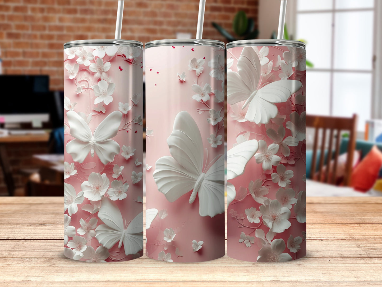Pink White Butterflies Flowers Embossed Design product type
Pink design, White butterflies, White flowers, Embossed look, Floral pattern, Butterfly decor, Nature inspired, Spring theme, Garden art, Elegant design, Pastel pink, Delicate flowers, Pink tumbler wrap, Butterfly art, Flower pattern, Aesthetic design, Unique graphic, Pink background, Decorative print, Bloom design