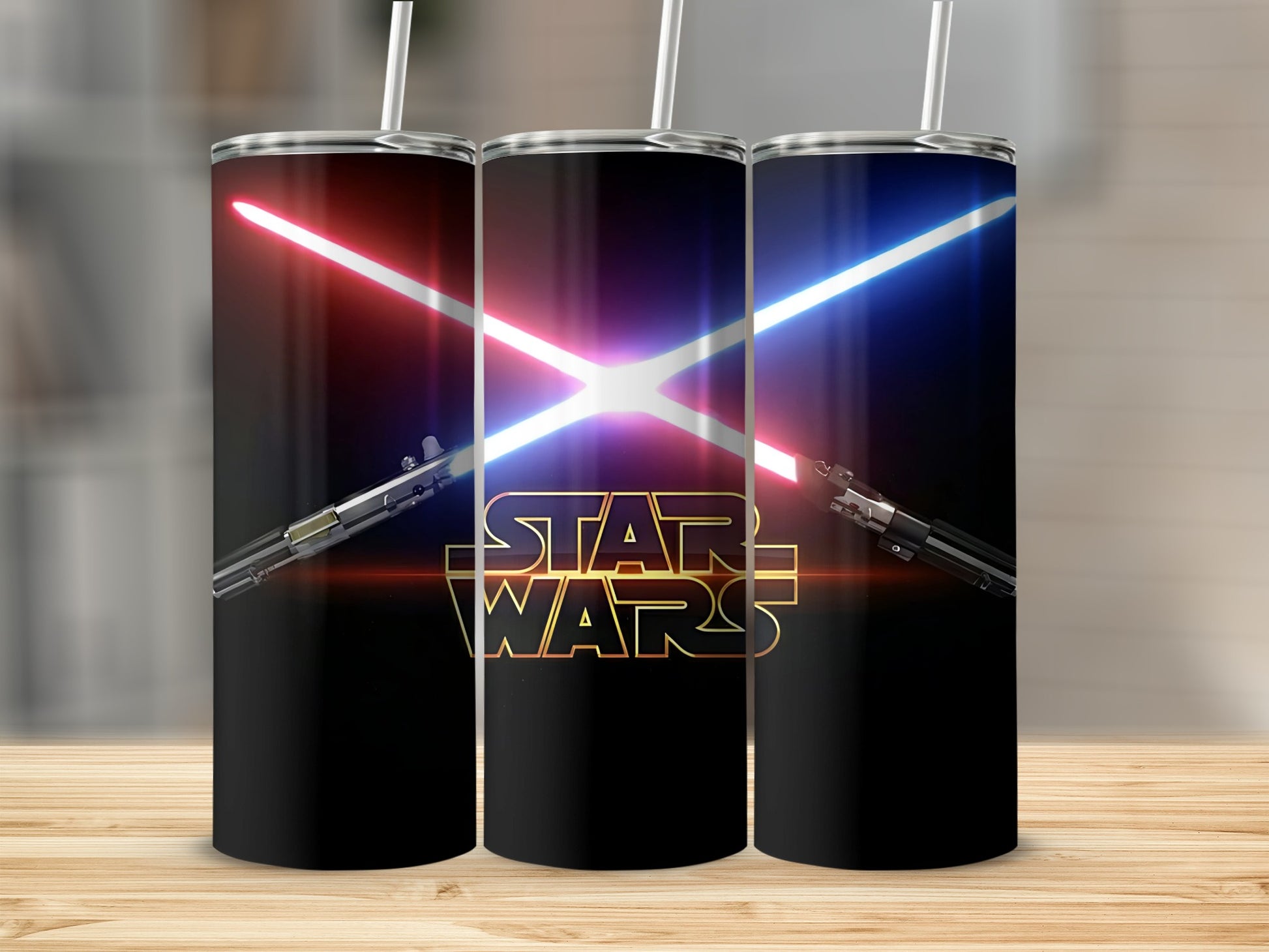 Star Wars Lightsaber Red Blue Iconic Design Tumbler product type
