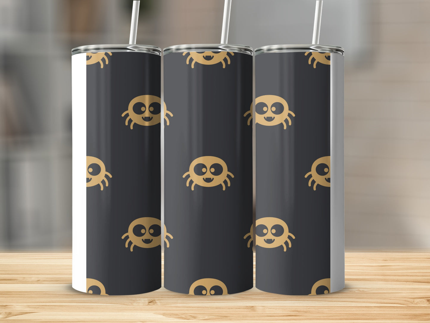 Cute Golden Spider Pattern Dark Background product type