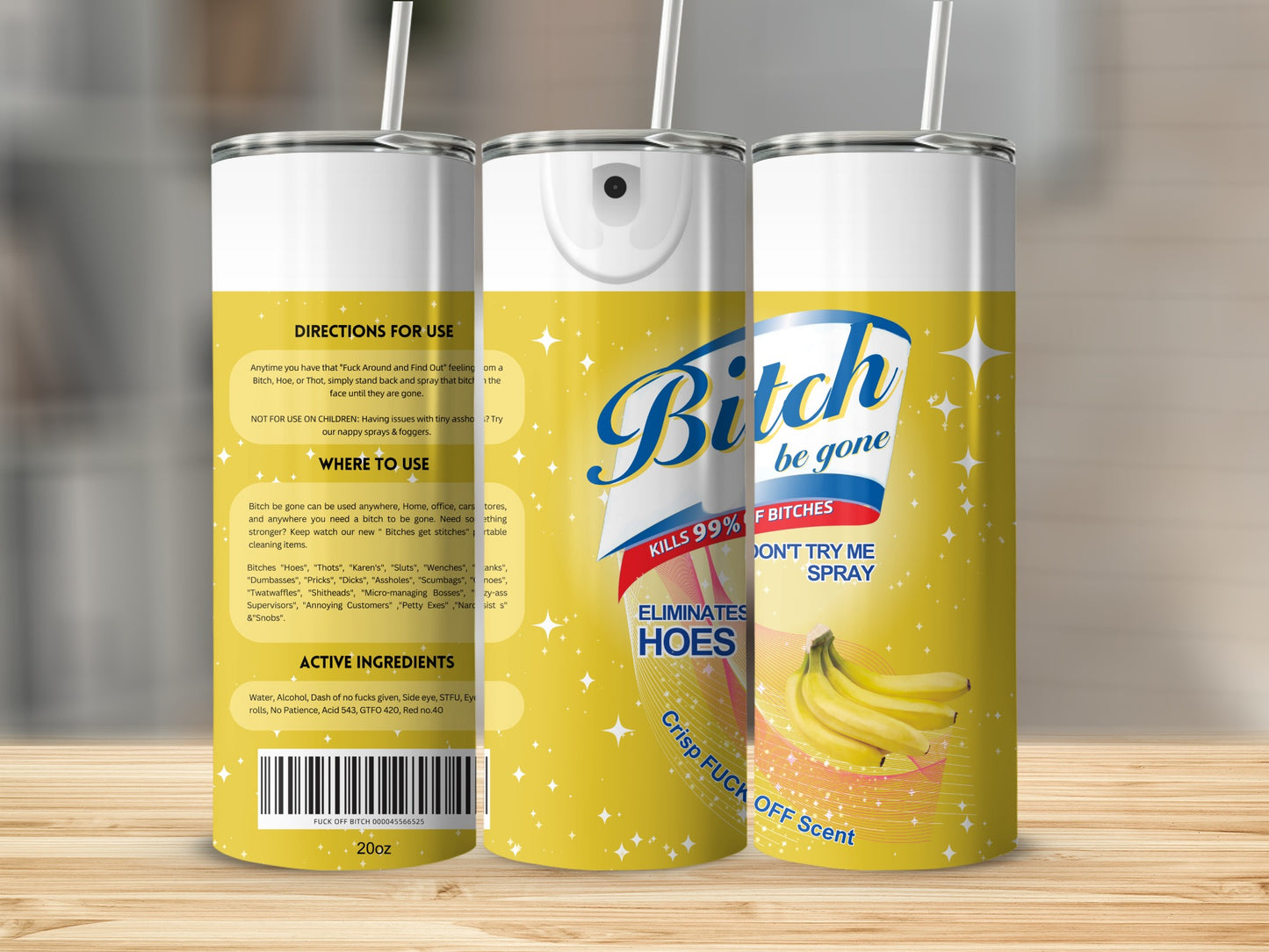Bitch be gone spray eliminates hoes Crisp scent product