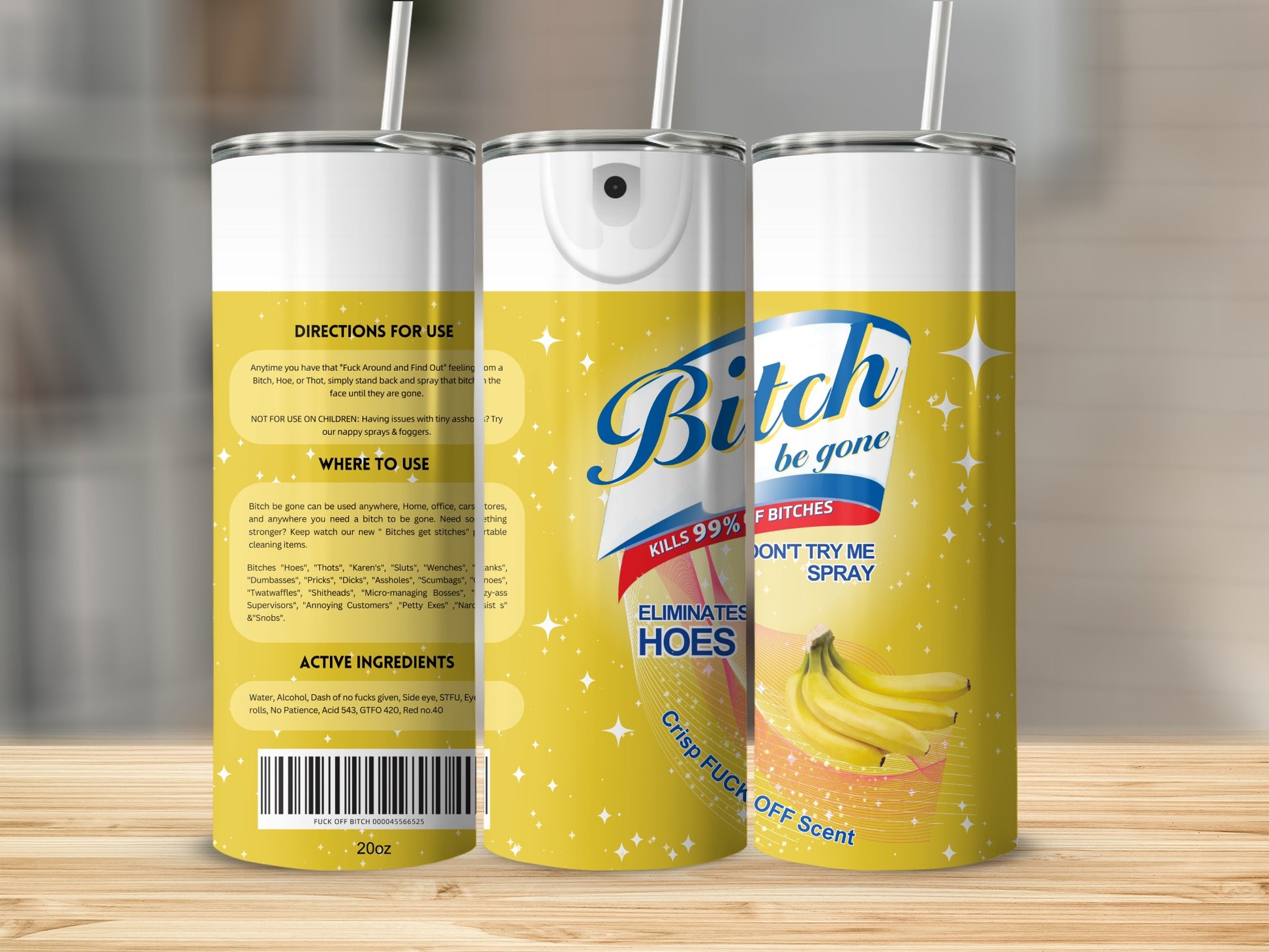 Bitch be gone spray eliminates hoes Crisp scent product