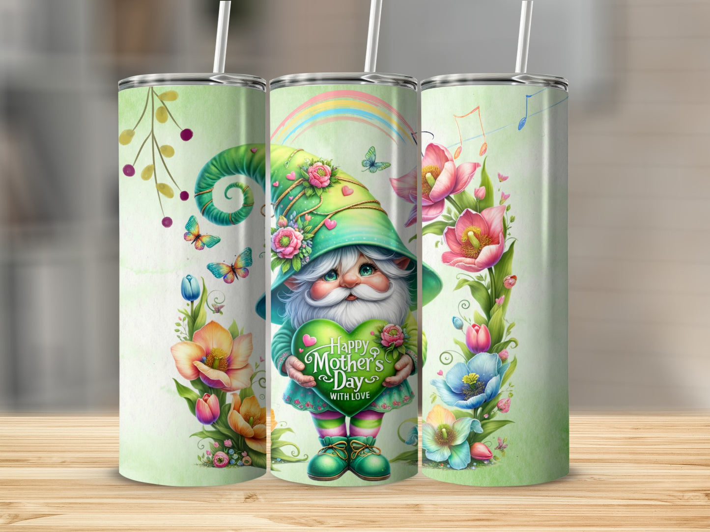 Happy Mother's Day Gnome Floral Design Tumbler Product