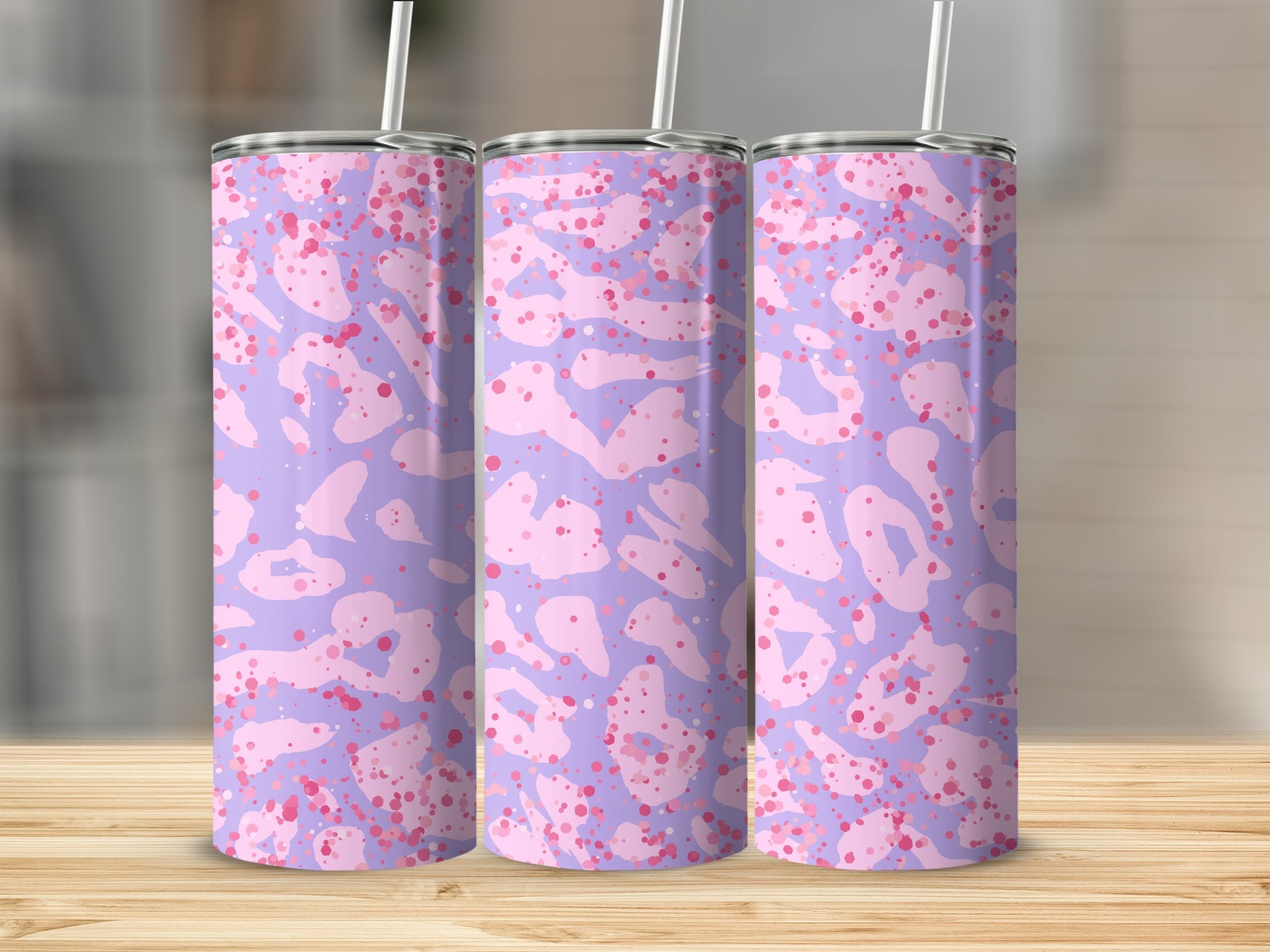Pink and Purple Abstract Tumbler Drinkware 20oz