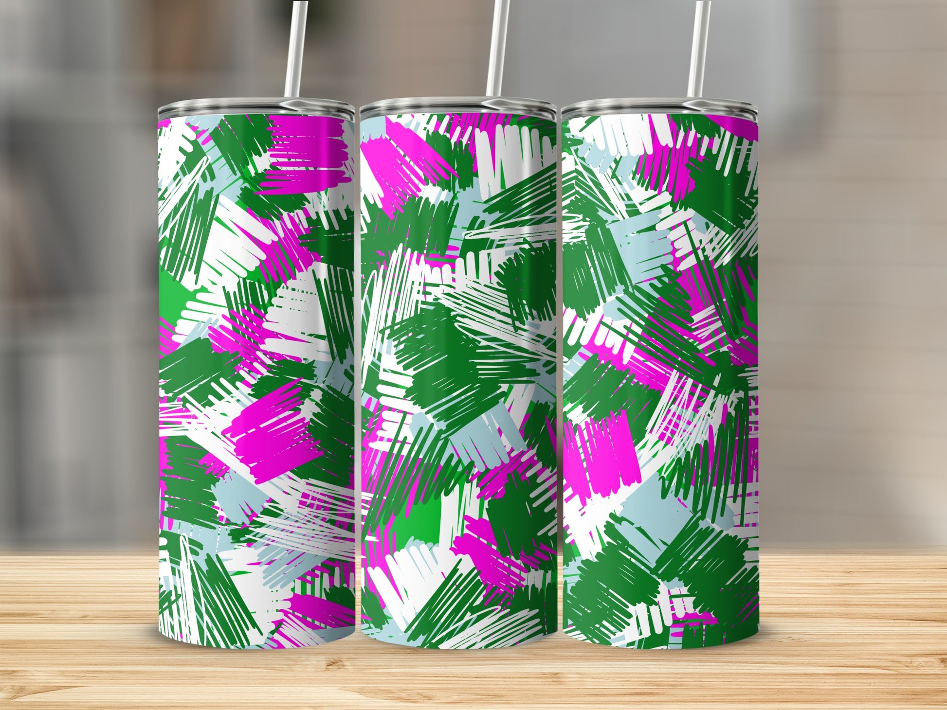 Vibrant Abstract Design Tumbler Cups for Everyday Use