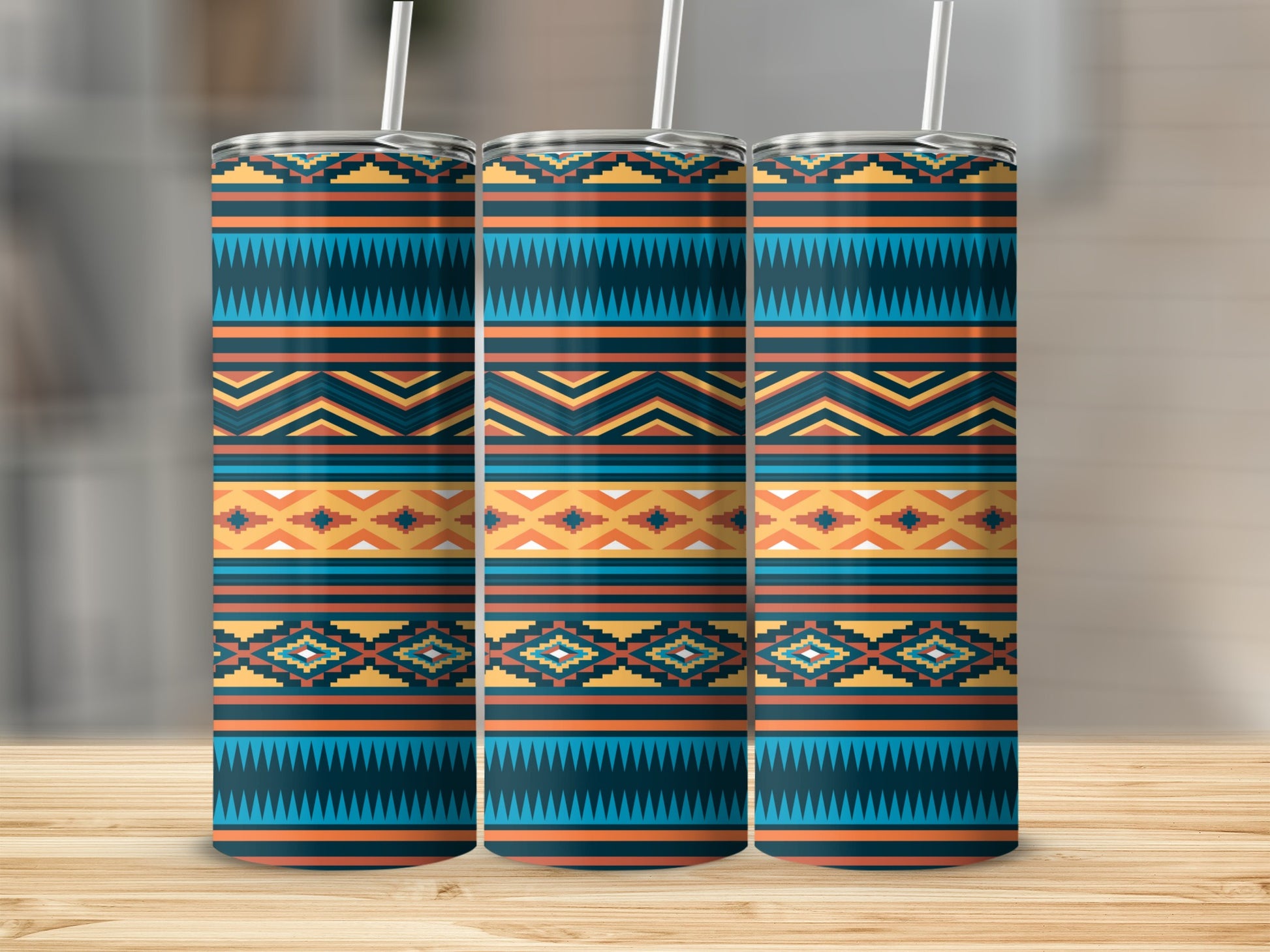Colorful Southwest Pattern Insulated Tumbler Cup Product