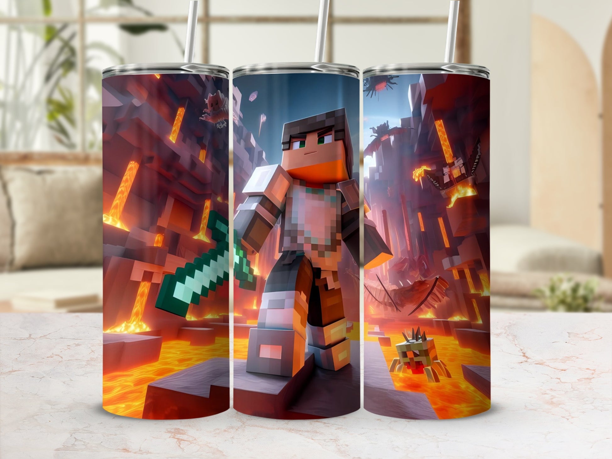 Minecraft Adventure Insulated Tumbler Flask for Gamers